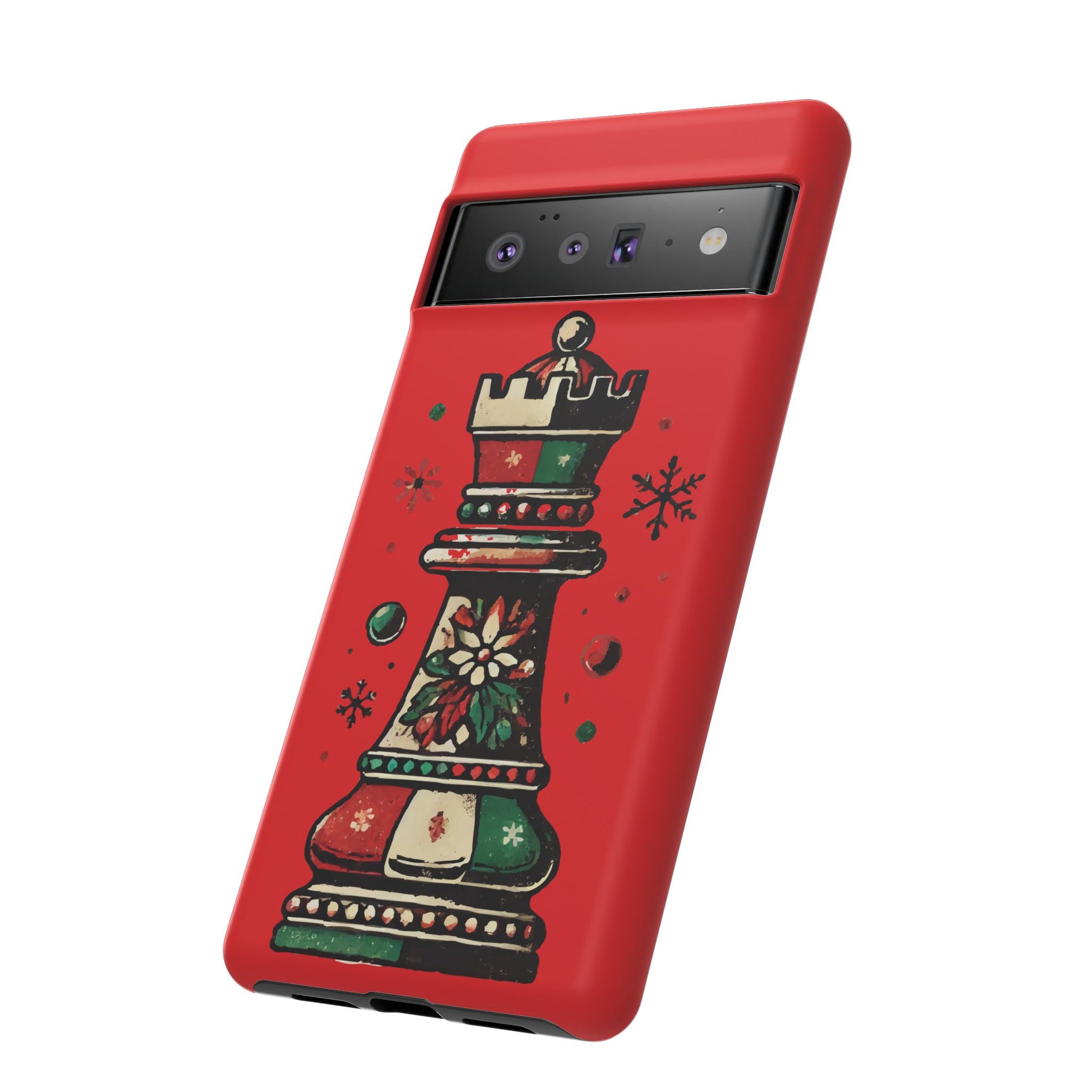 Funda Protectora para Móvil con Diseño de Torre de Ajedrez Vintage Navideño   Phone Case