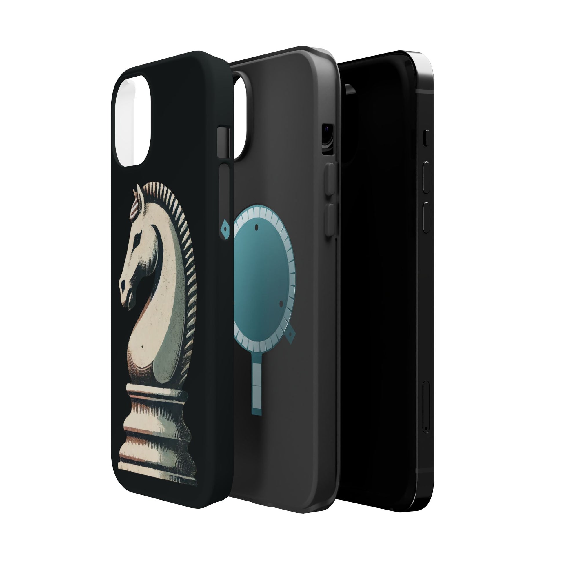 “Magnetic Tough Phone Case – Vintage Knight Design, Durable Protection”   Phone Case