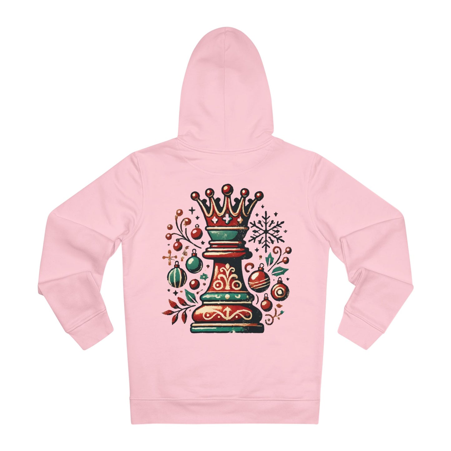 Sudadera Unisex Cruiser con Diseño Reina Vintage Navideña, Comodidad Orgánica   Hoodie  72.00 Cotton-Pink-3XL