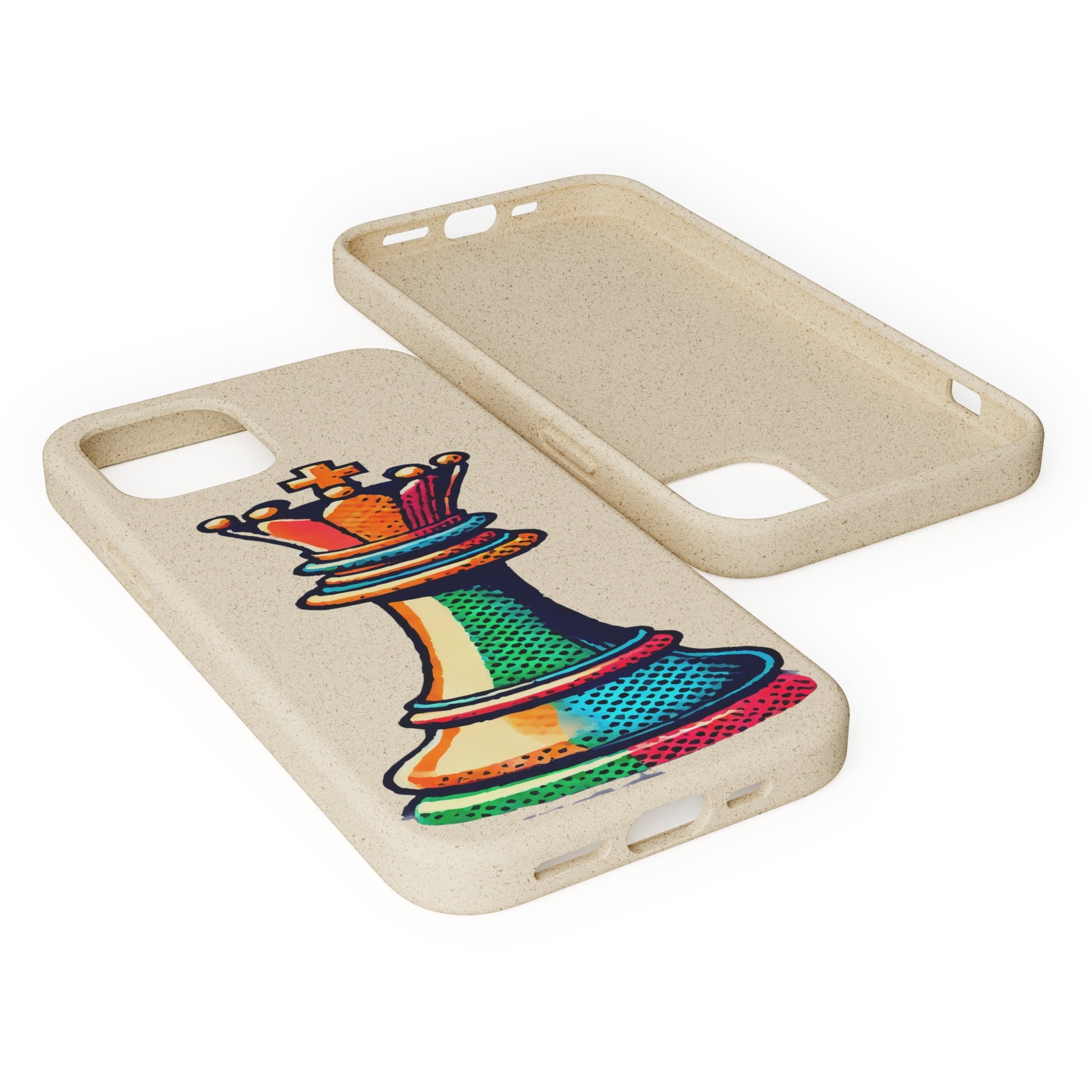 “Funda Biodegradable Rey de Ajedrez – Protección Sostenible Pop Art”   Phone Case