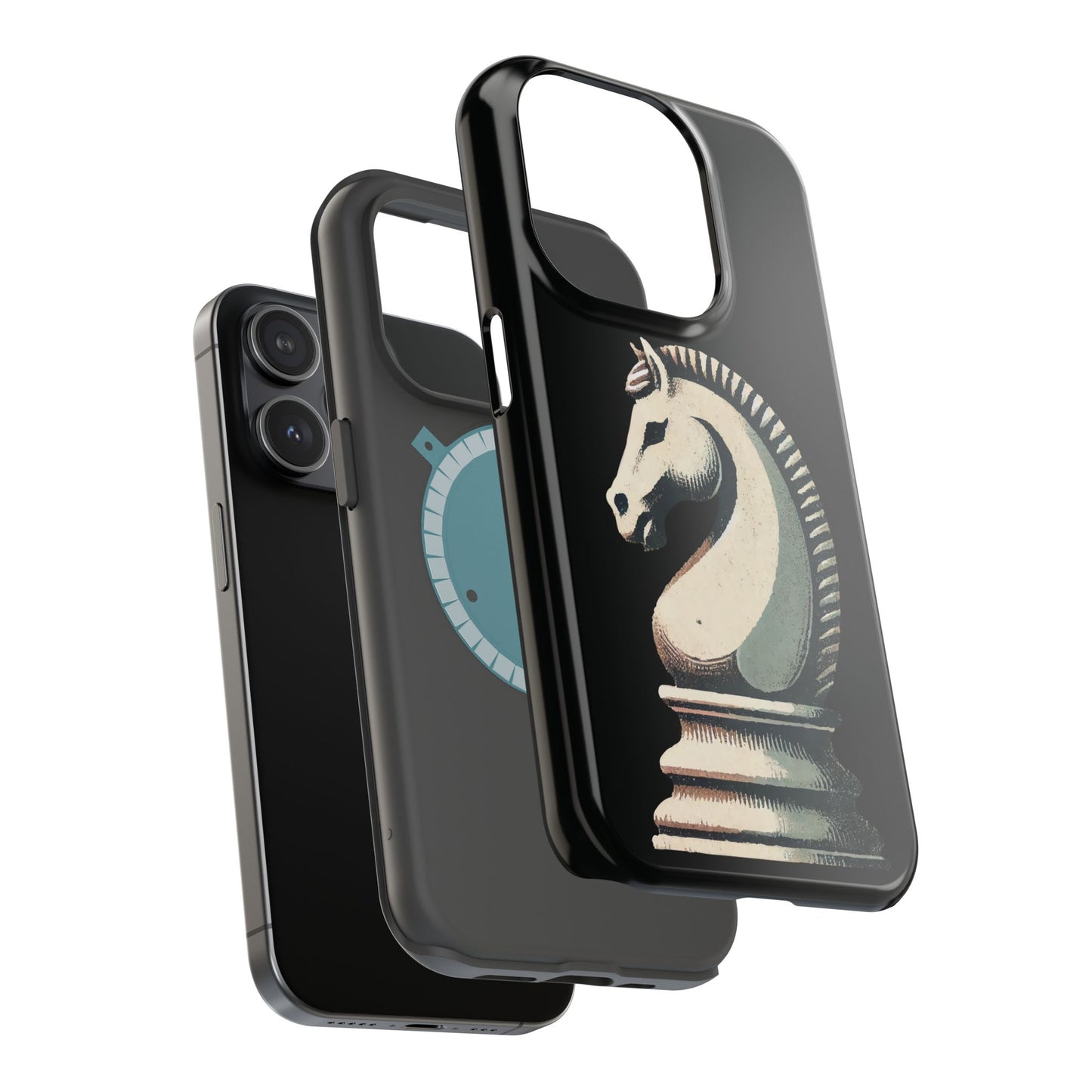 “Magnetic Tough Phone Case – Vintage Knight Design, Durable Protection”   Phone Case