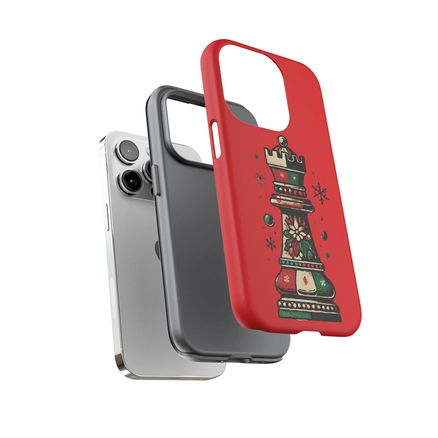 Funda Protectora para Móvil con Diseño de Torre de Ajedrez Vintage Navideño   Phone Case