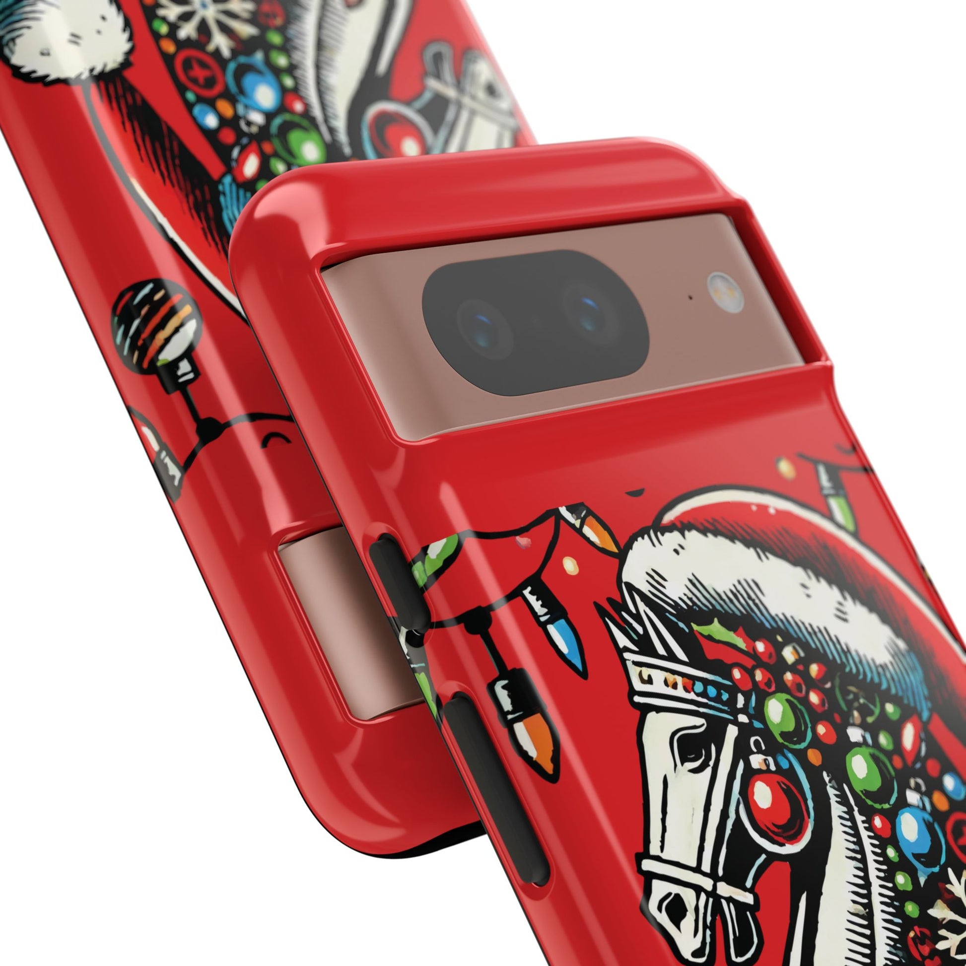 Funda Tough Navidad - Caballo Ajedrez Pop Art para iPhone, Samsung y Pixel   Phone Case