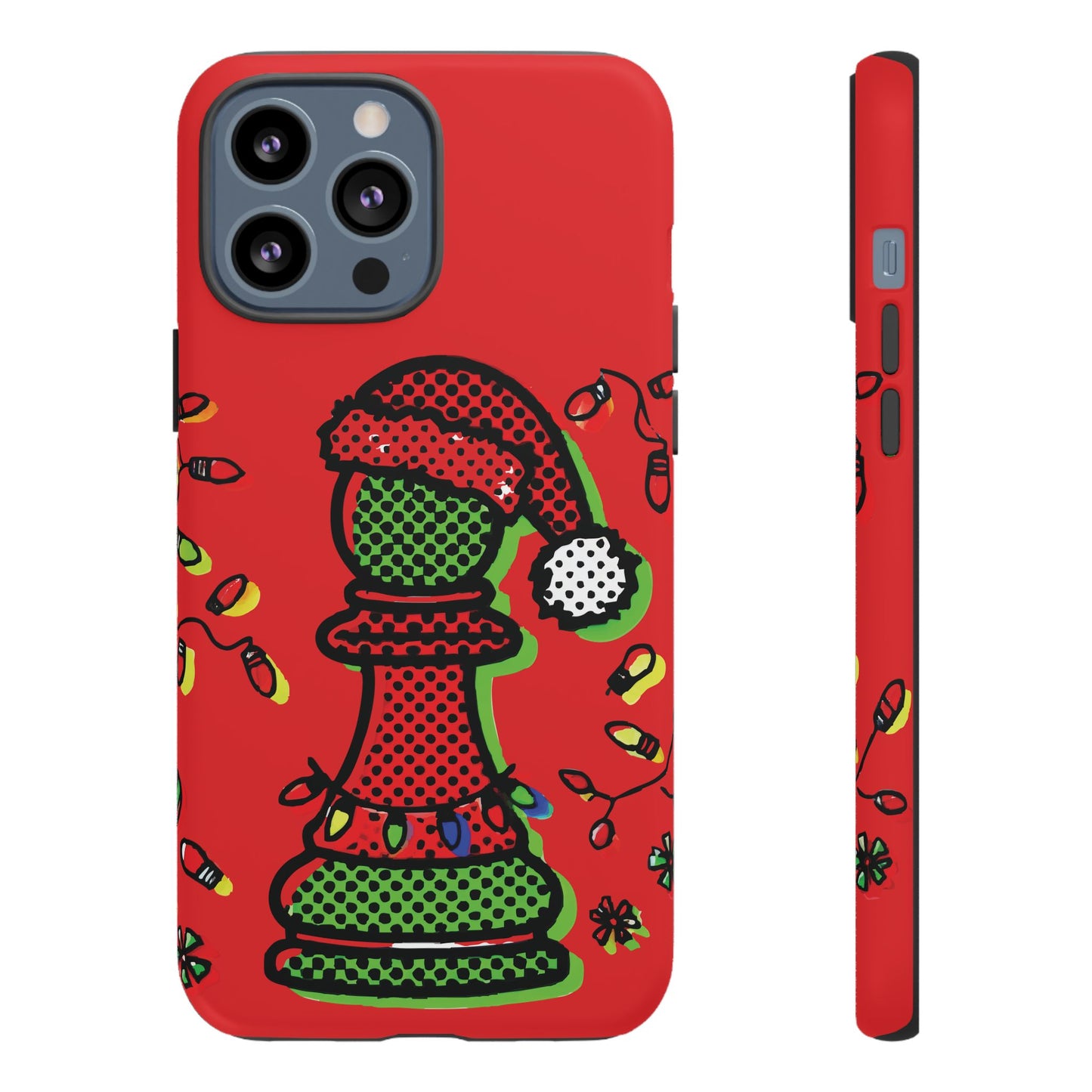 Funda Tough Peón de Ajedrez Navideño Pop Art – iPhone, Samsung y Pixel   Phone Case  24.00 iPhone-13-Pro-Max-Matte