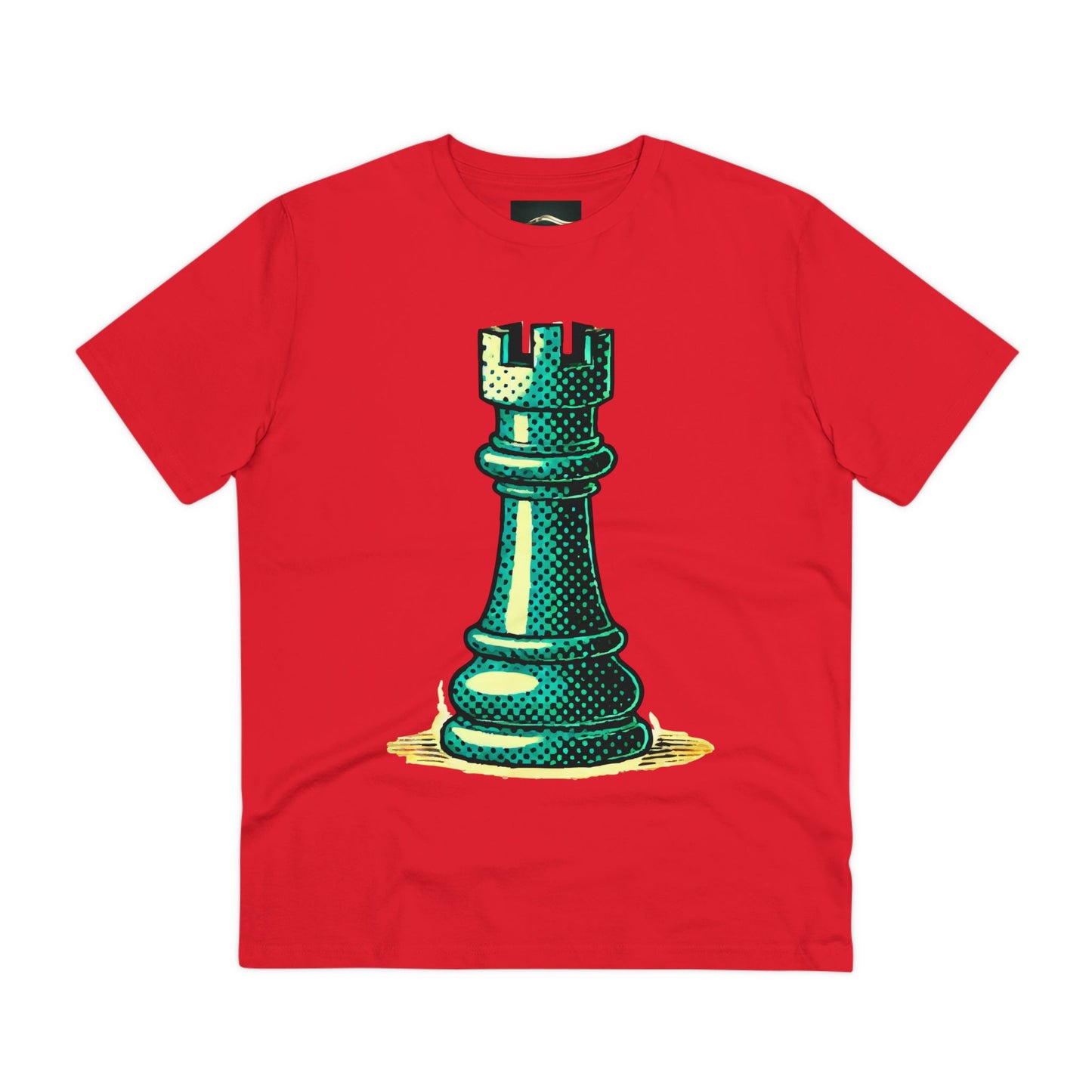 Chess Tower Organic cotton T-shirt   T-Shirt  39.00 Red-5XL