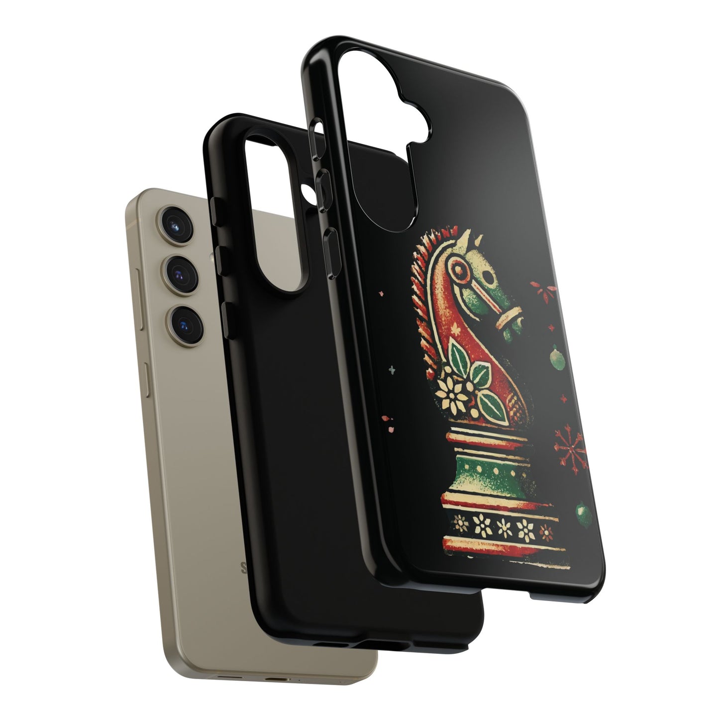 Funda Tough Case Vintage Caballo de Ajedrez – Estilo Navideño   Phone Case