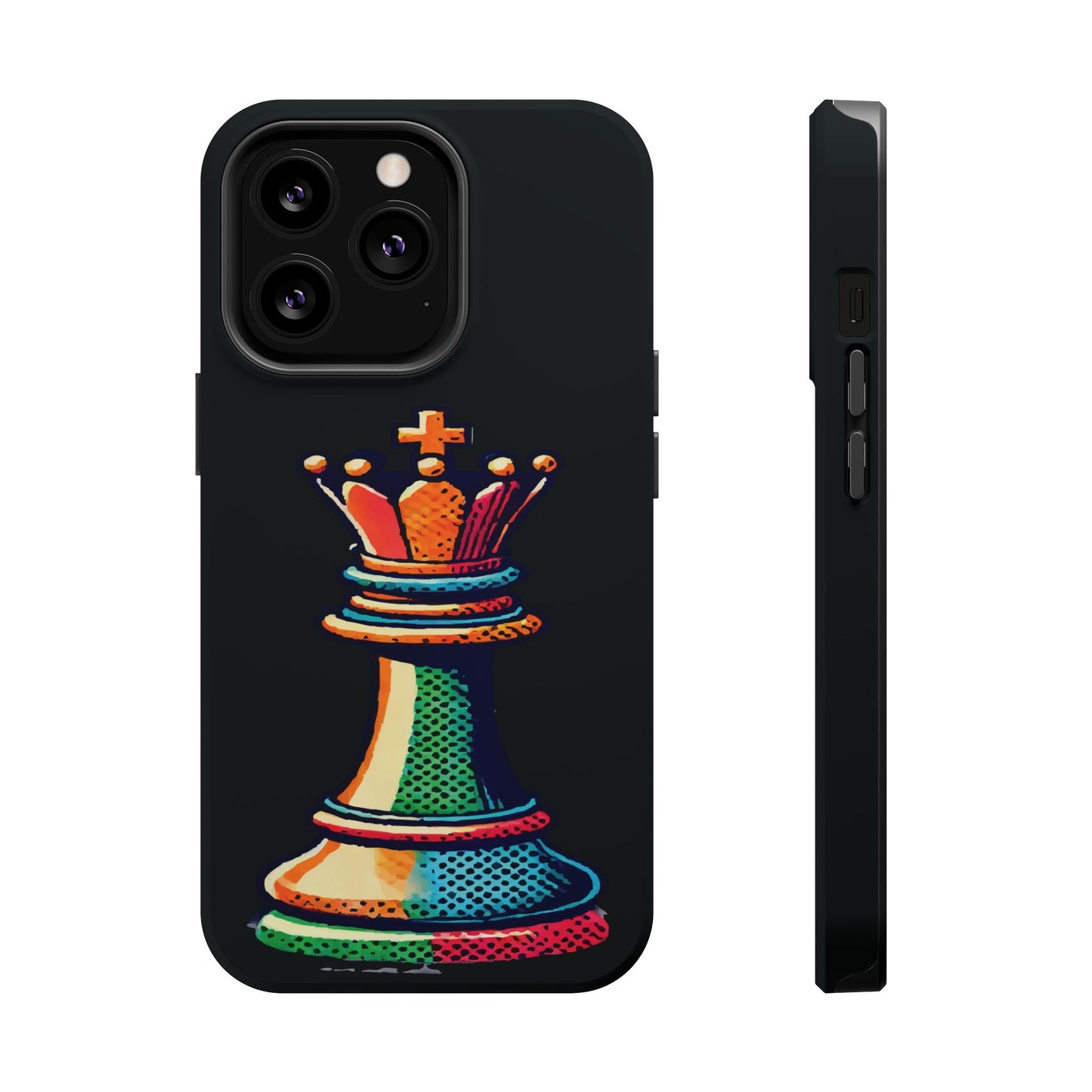 “Funda Magnética Rey de Ajedrez – Protección Doble Capa y Pop Art”   Phone Case  27.00 iPhone-13-Pro-Matte