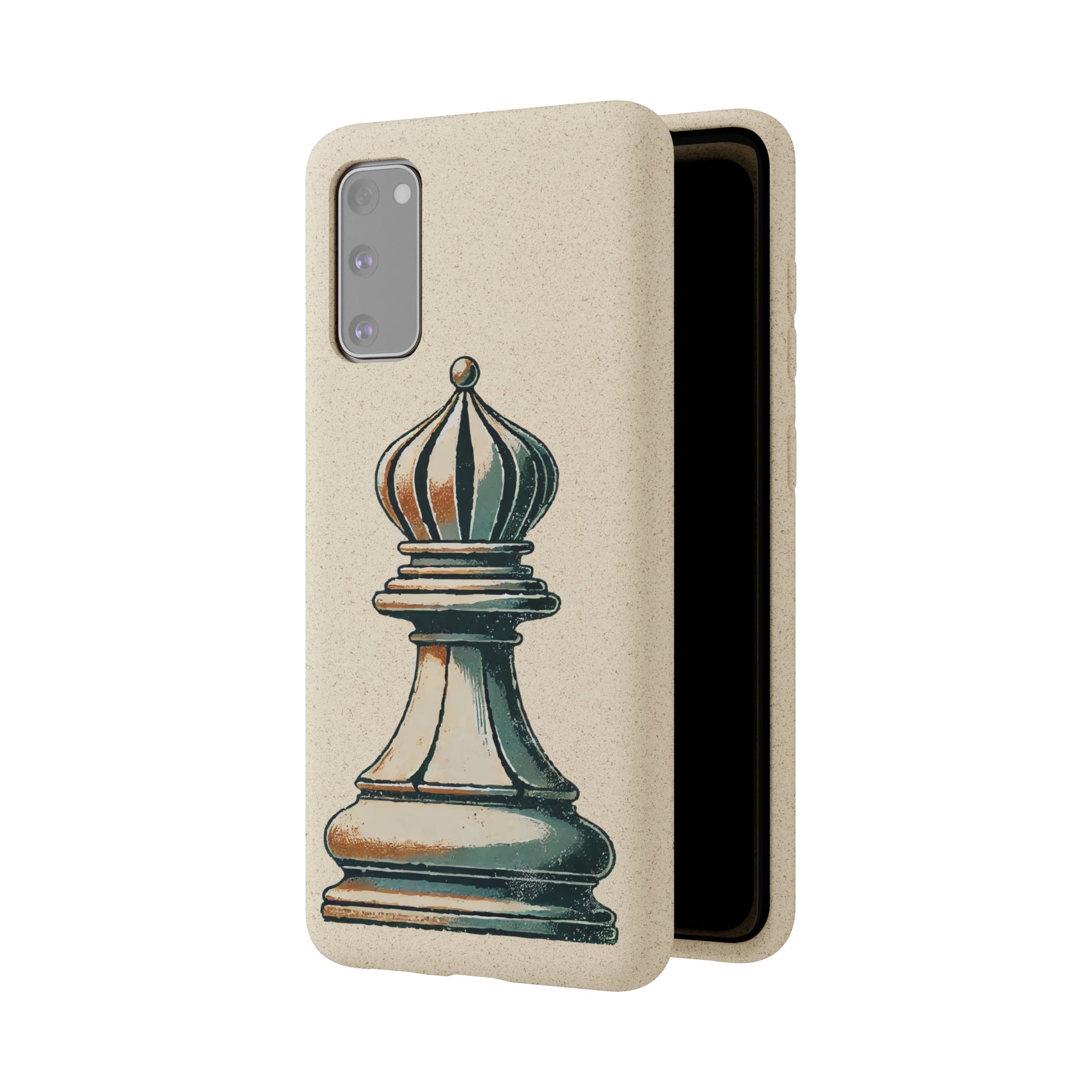 “Funda Biodegradable Alfil de Ajedrez – Protección Ecológica Retro”   Phone Case