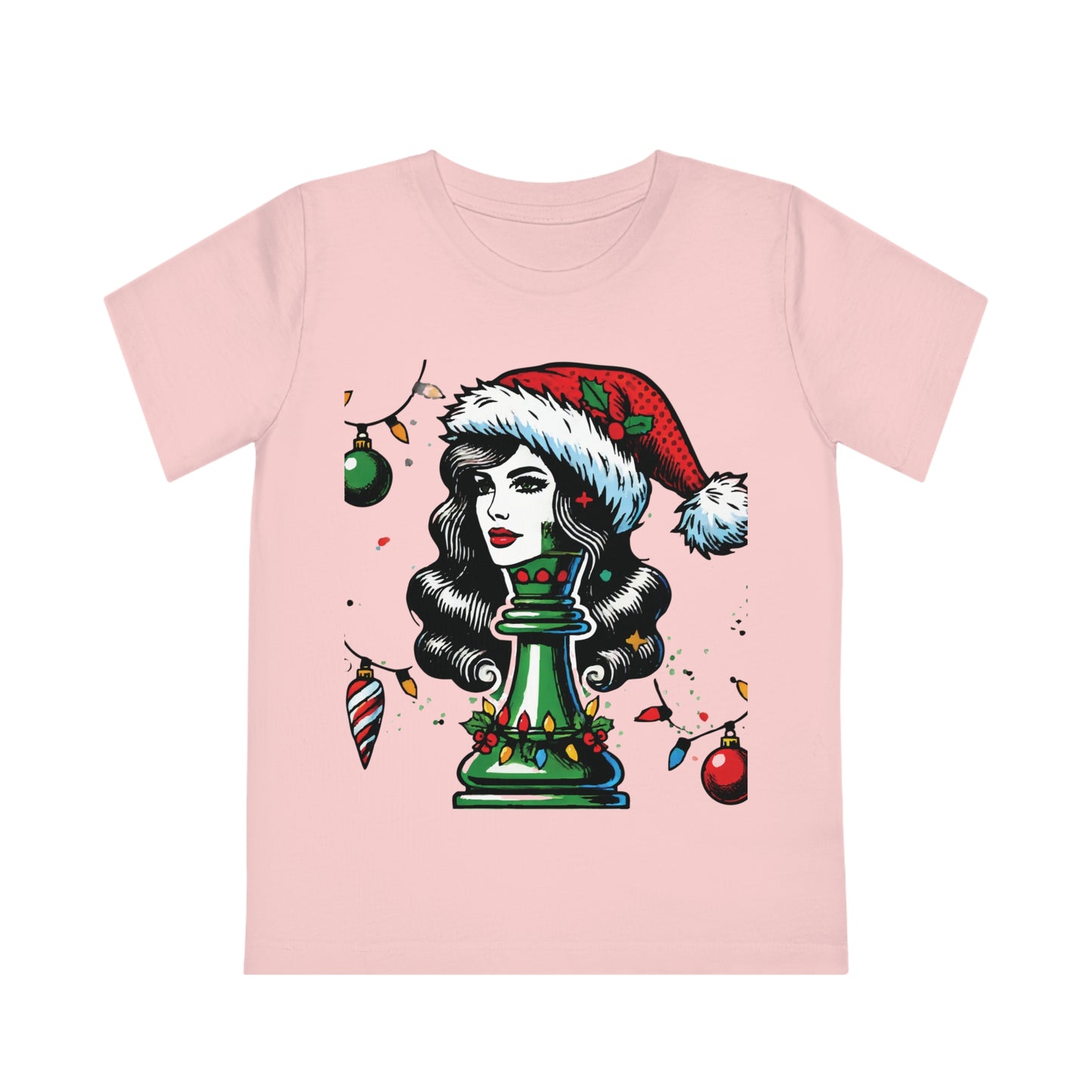 Camiseta Infantil Stanley Stella - 100% Algodón Orgánico Pop Art Navidad   Kids clothes  27.00 Cotton-Pink-12-14-Years