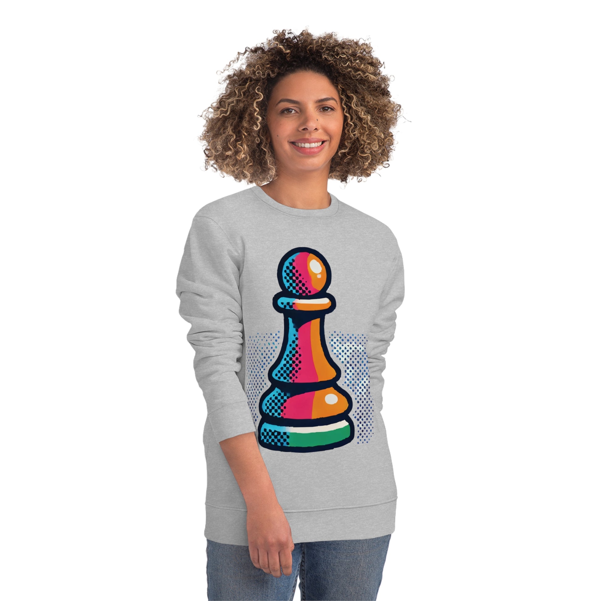 “Sudadera Unisex Peón de Ajedrez – Algodón Orgánico y Arte Moderno”   Sweatshirt