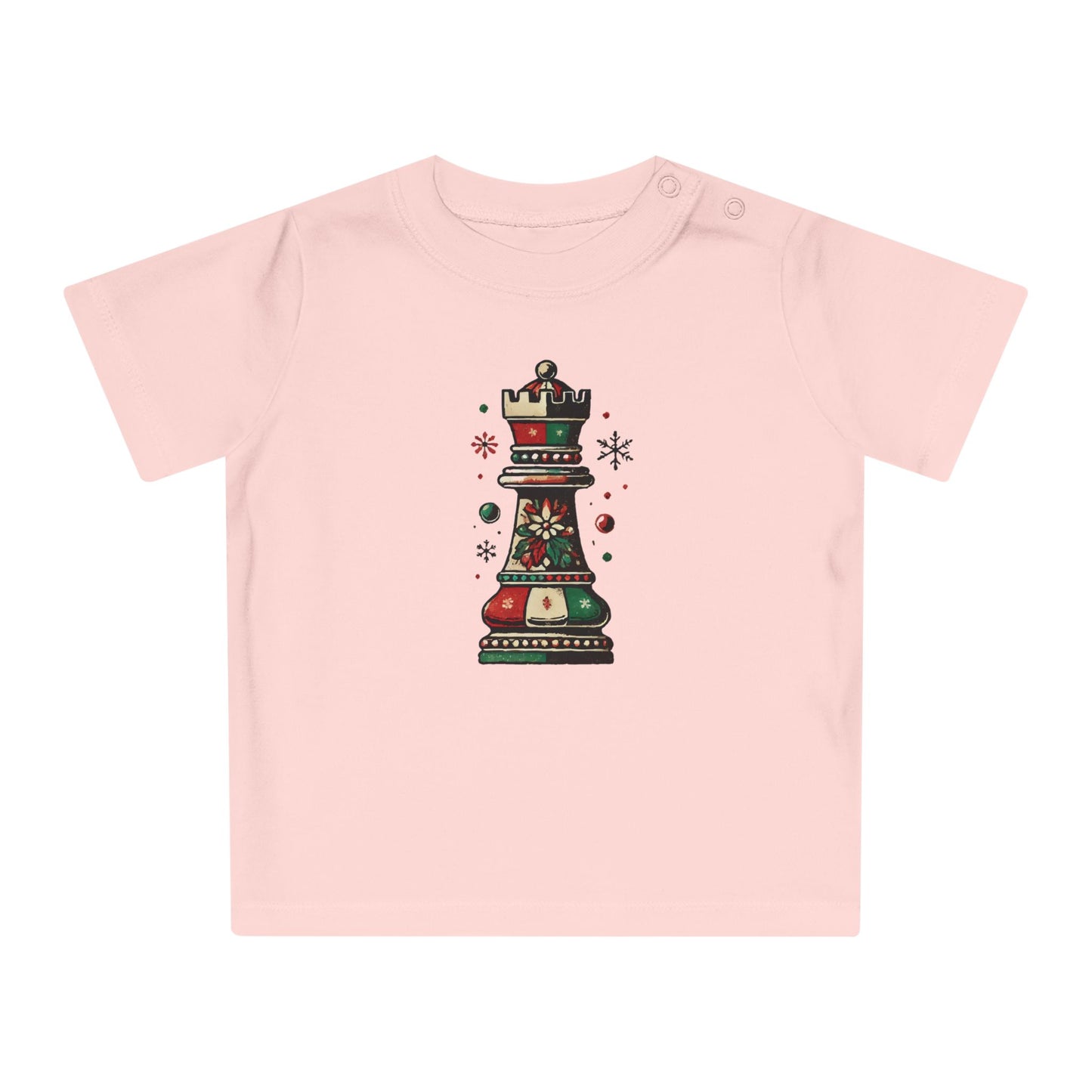 Camiseta de Bebé con Diseño de Torre de Ajedrez Vintage Navideño Printify  Kids clothes