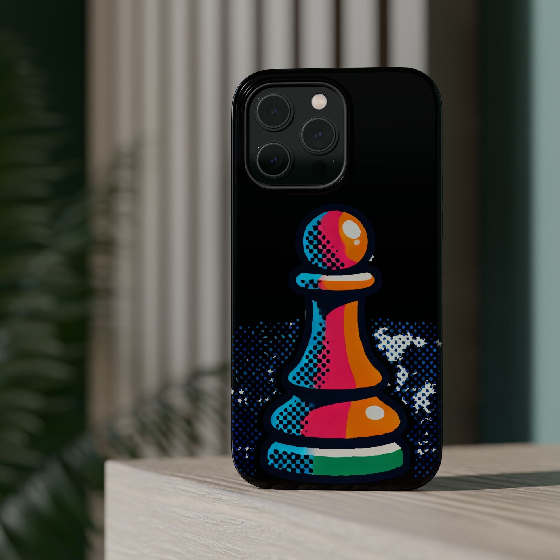 “Funda Magnética Peón de Ajedrez – Protección Robusta y Arte Abstracto”   Phone Case