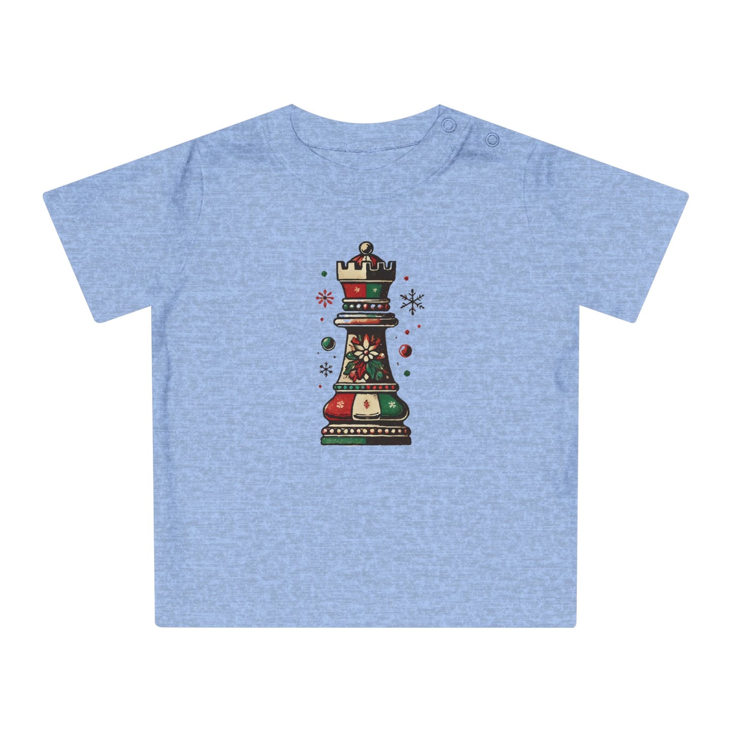 Camiseta de Bebé con Diseño de Torre de Ajedrez Vintage Navideño Printify  Kids clothes