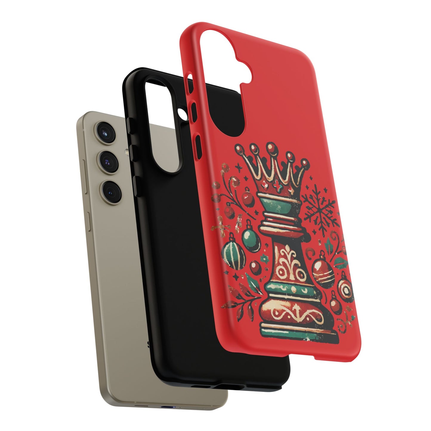 Funda Tough Case Reina Ajedrez Vintage Navideño – Protección y Estilo   Phone Case