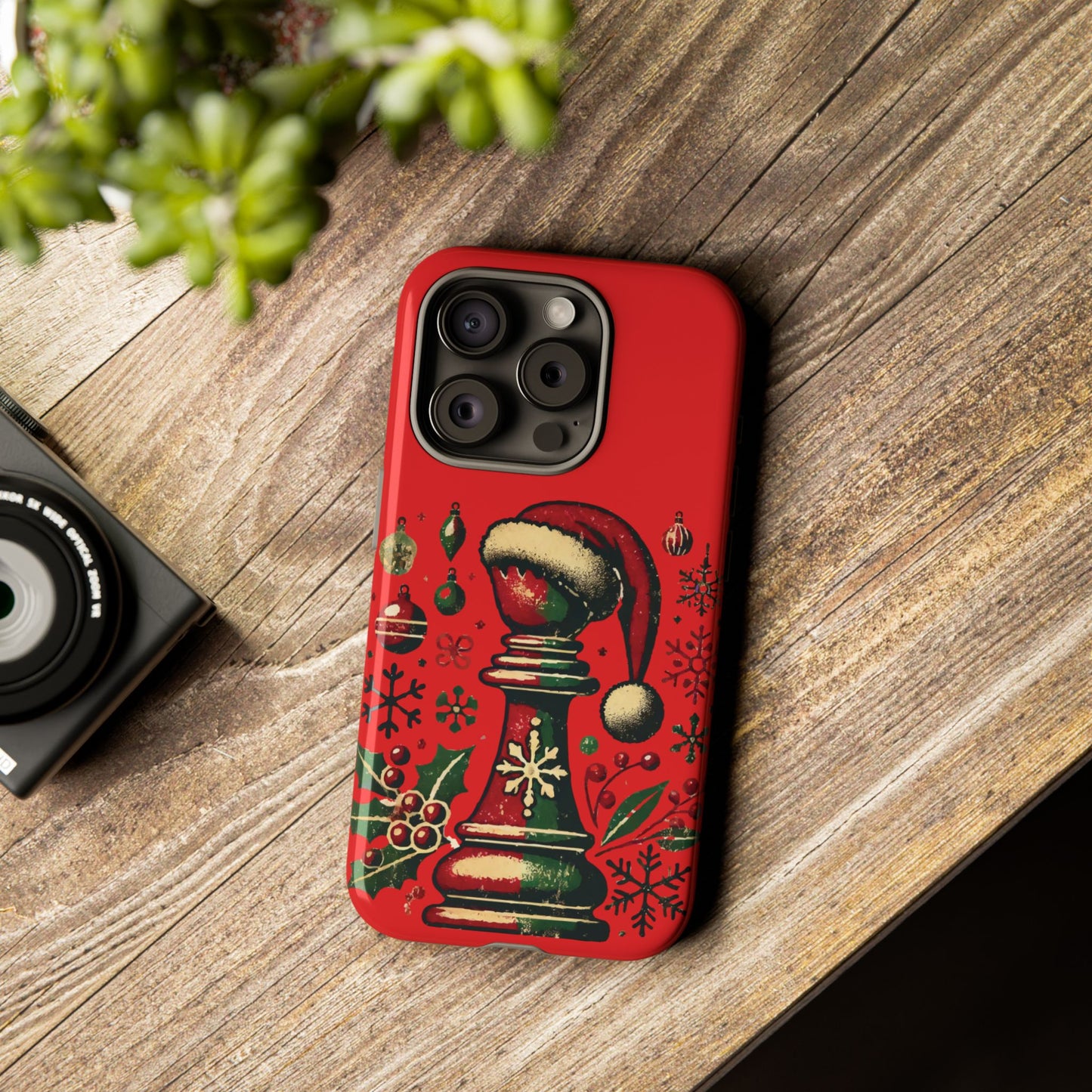 Fundas Tough para Móvil - Alfil Vintage Navideño, Doble Protección   Phone Case