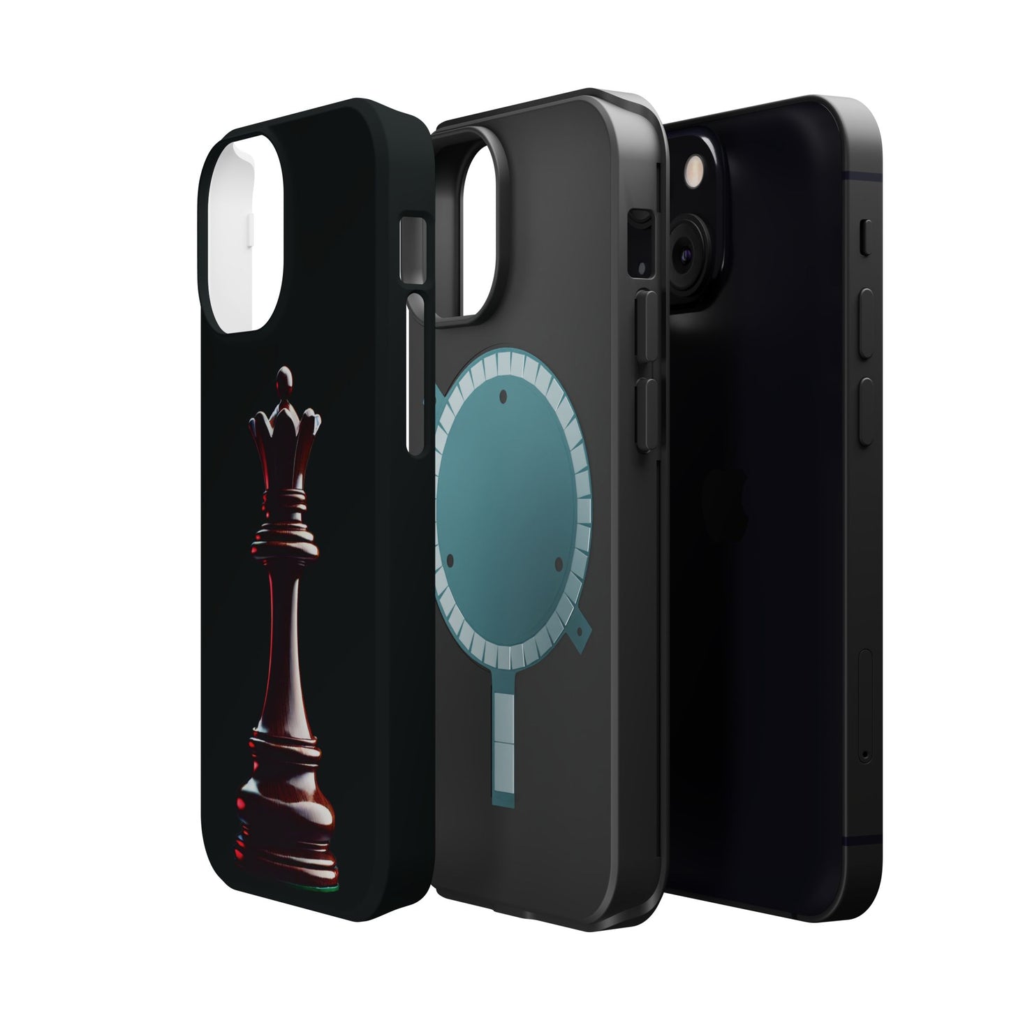 Funda Magnética para iPhone con Diseño Hiperrealista de Reina de Ajedrez