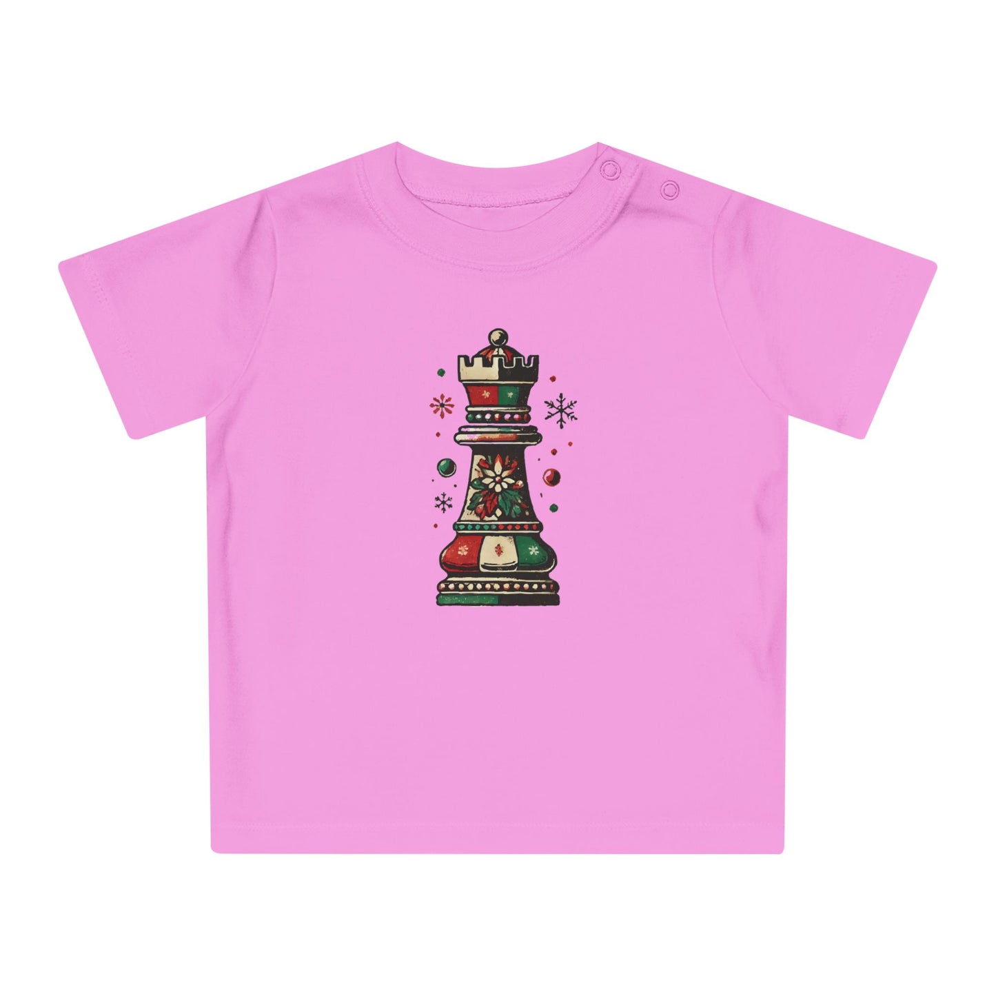 Camiseta de Bebé con Diseño de Torre de Ajedrez Vintage Navideño Printify  Kids clothes