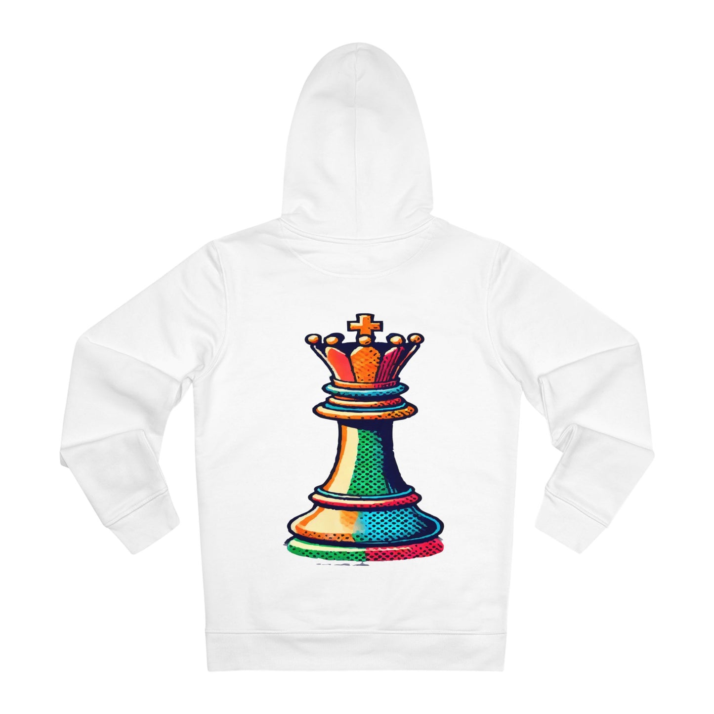 “Hoodie Unisex Rey de Ajedrez – Diseño Pop Art y Comodidad Total”   Hoodie  72.00 White-5XL