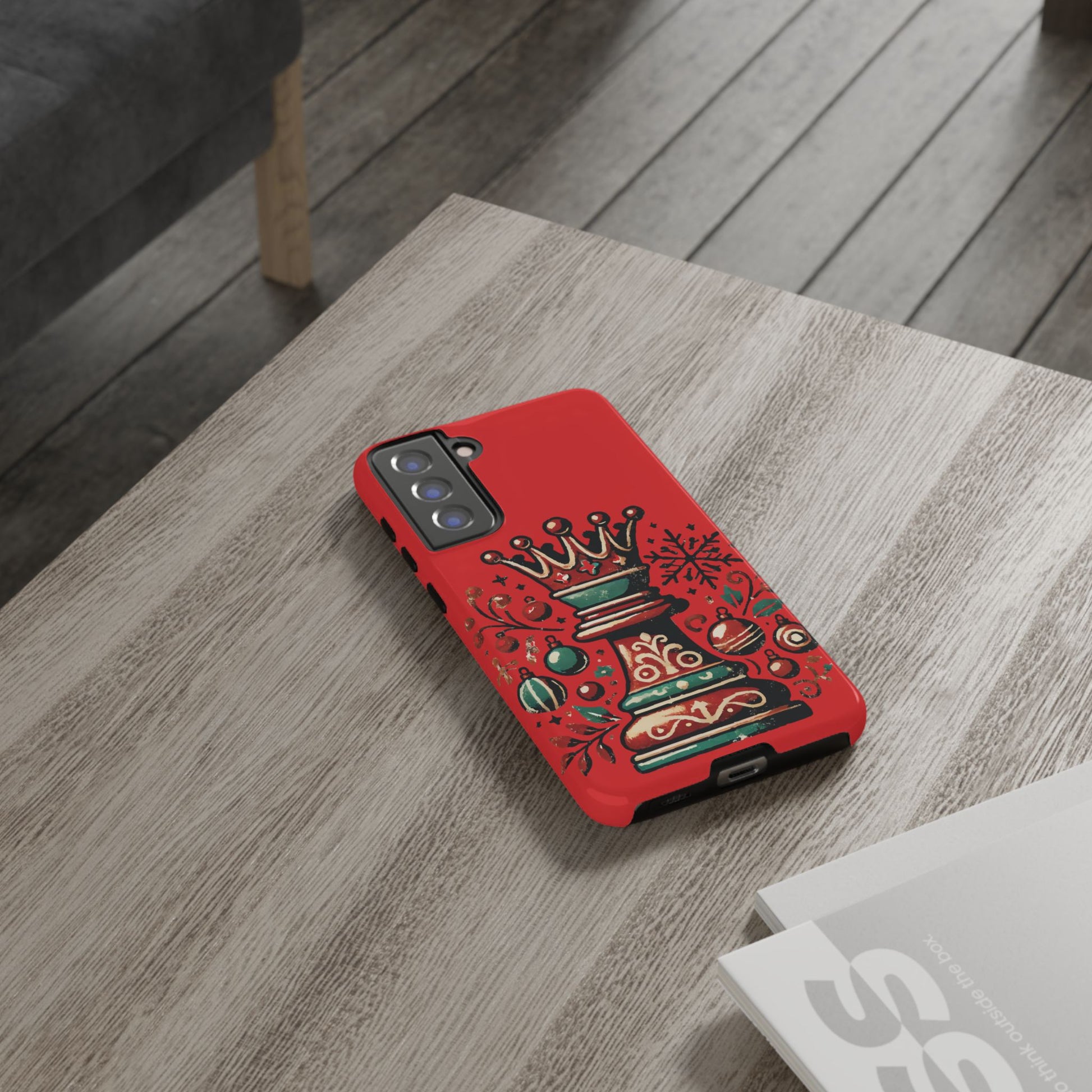 Funda Tough Case Reina Ajedrez Vintage Navideño – Protección y Estilo   Phone Case