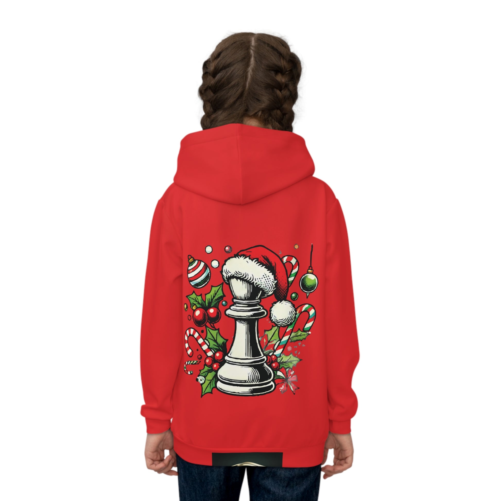 Hoodie Infantil AOP Navidad Alfil Pop Art - 100% Color y Estilo   All Over Prints  42.00 XL