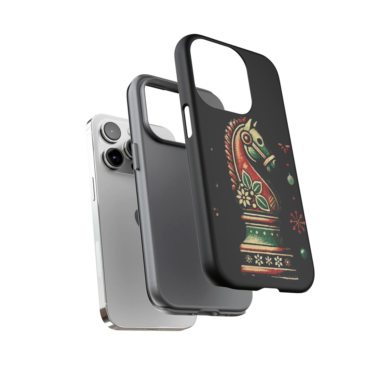 Funda Tough Case Vintage Caballo de Ajedrez – Estilo Navideño   Phone Case