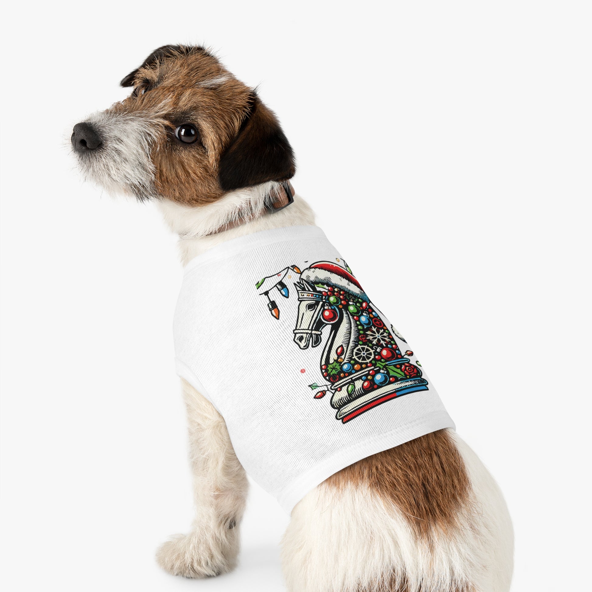 Camiseta para Perro con Diseño Navideño de Caballo en Estilo Pop Art   Pets