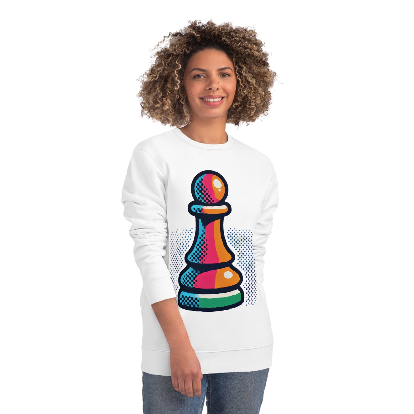 “Sudadera Unisex Peón de Ajedrez – Algodón Orgánico y Arte Moderno”   Sweatshirt