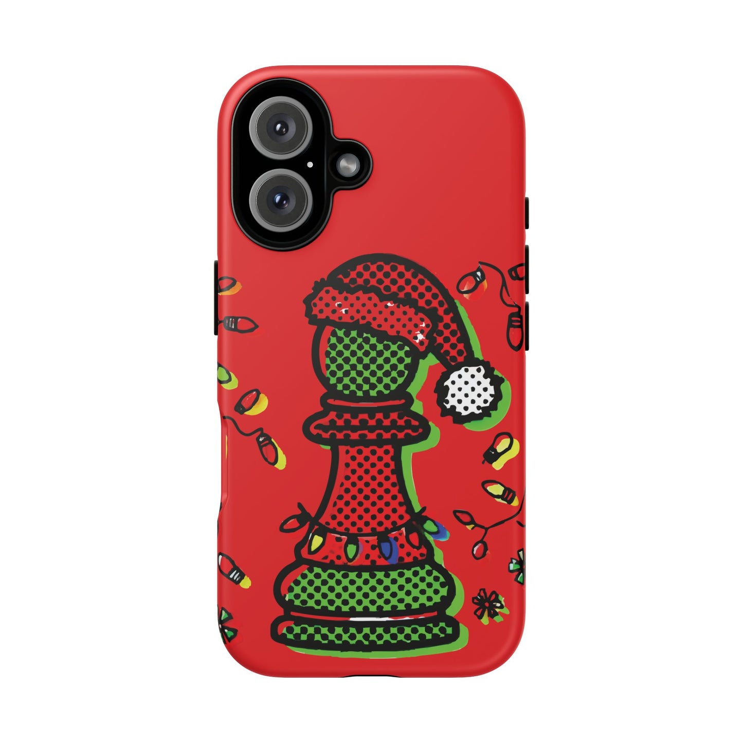 Funda Tough Peón de Ajedrez Navideño Pop Art – iPhone, Samsung y Pixel   Phone Case  24.00 iPhone-16-Matte