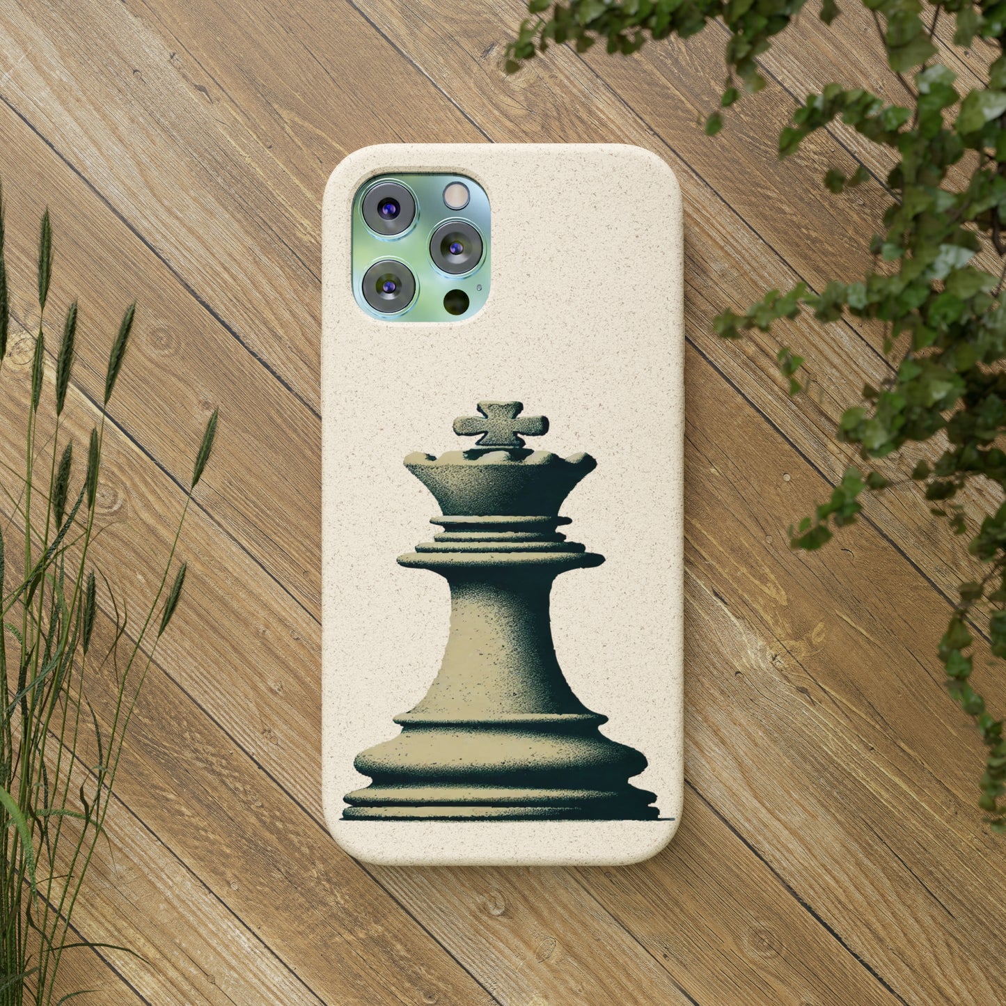 “Funda Biodegradable Rey de Ajedrez – Estilo Vintage y Sostenible”   Phone Case