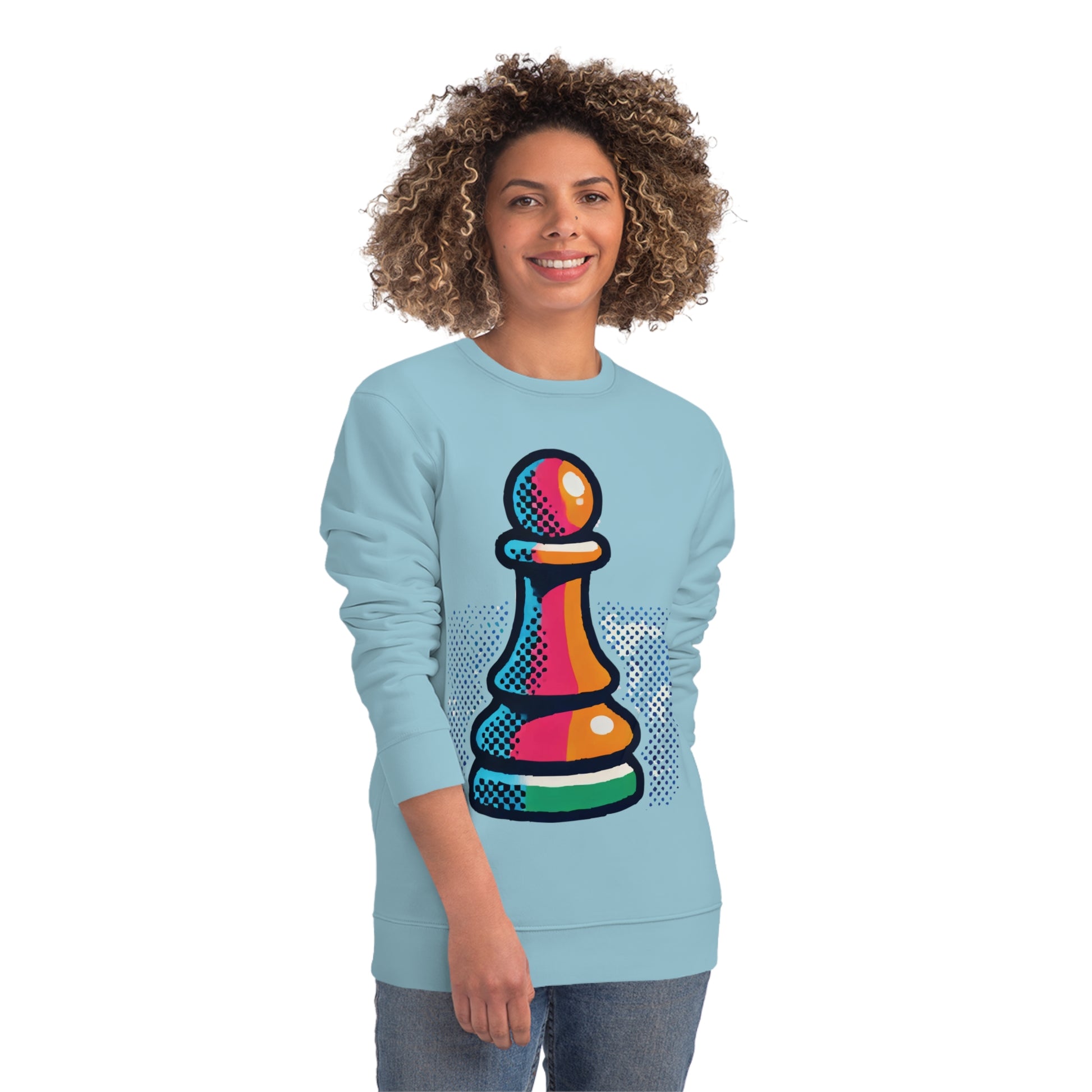 “Sudadera Unisex Peón de Ajedrez – Algodón Orgánico y Arte Moderno”   Sweatshirt