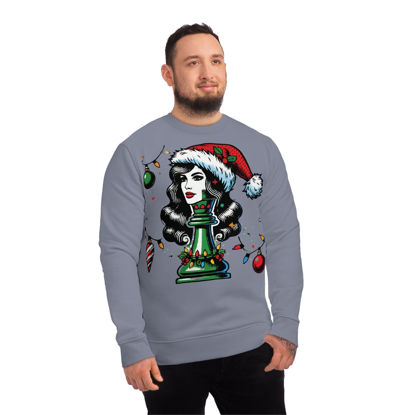 Sudadera Unisex Changer - Diseño Reina en Pop Art Estilo Navideño   Sweatshirt