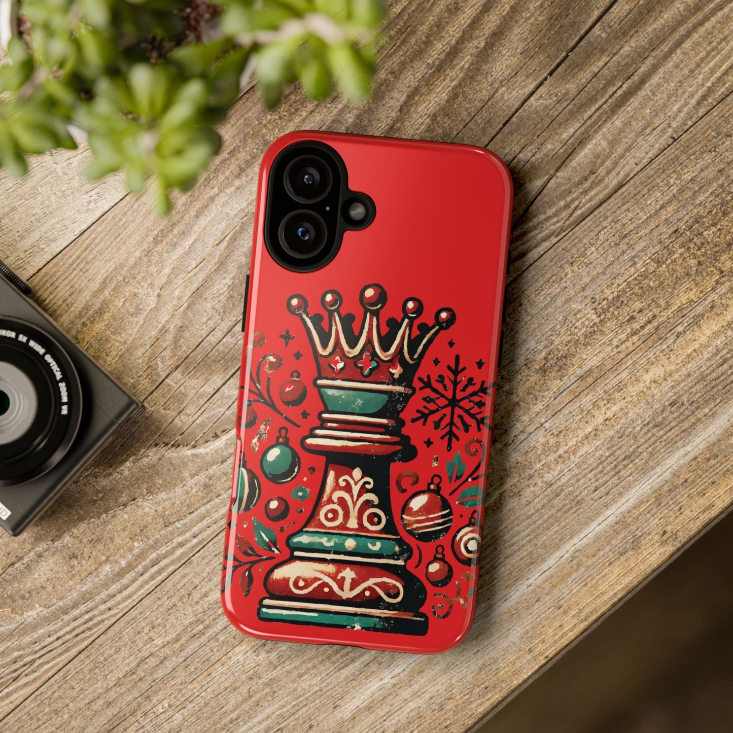 Funda Tough Case Reina Ajedrez Vintage Navideño – Protección y Estilo   Phone Case