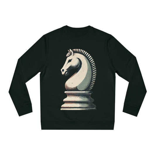 “Unisex Changer Sweatshirt – Vintage Knight Design in Organic Cotton”   Sweatshirt  72.00 Black-2XL