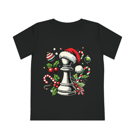 Kids’ Creator T-Shirt - Alfil en Estilo Navideño Pop Art en Algodón Orgánico   Kids clothes  27.00 Black-12-14-Years