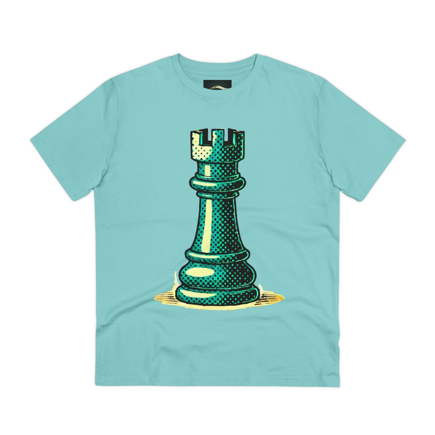 Chess Tower Organic cotton T-shirt   T-Shirt  39.00 Teal-Monstera-3XL