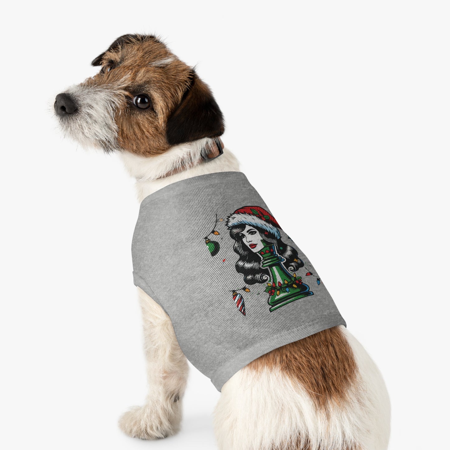 Camiseta Navideña para Perros - Reina Pop Art, Comodidad y Estilo Festivo   Pets