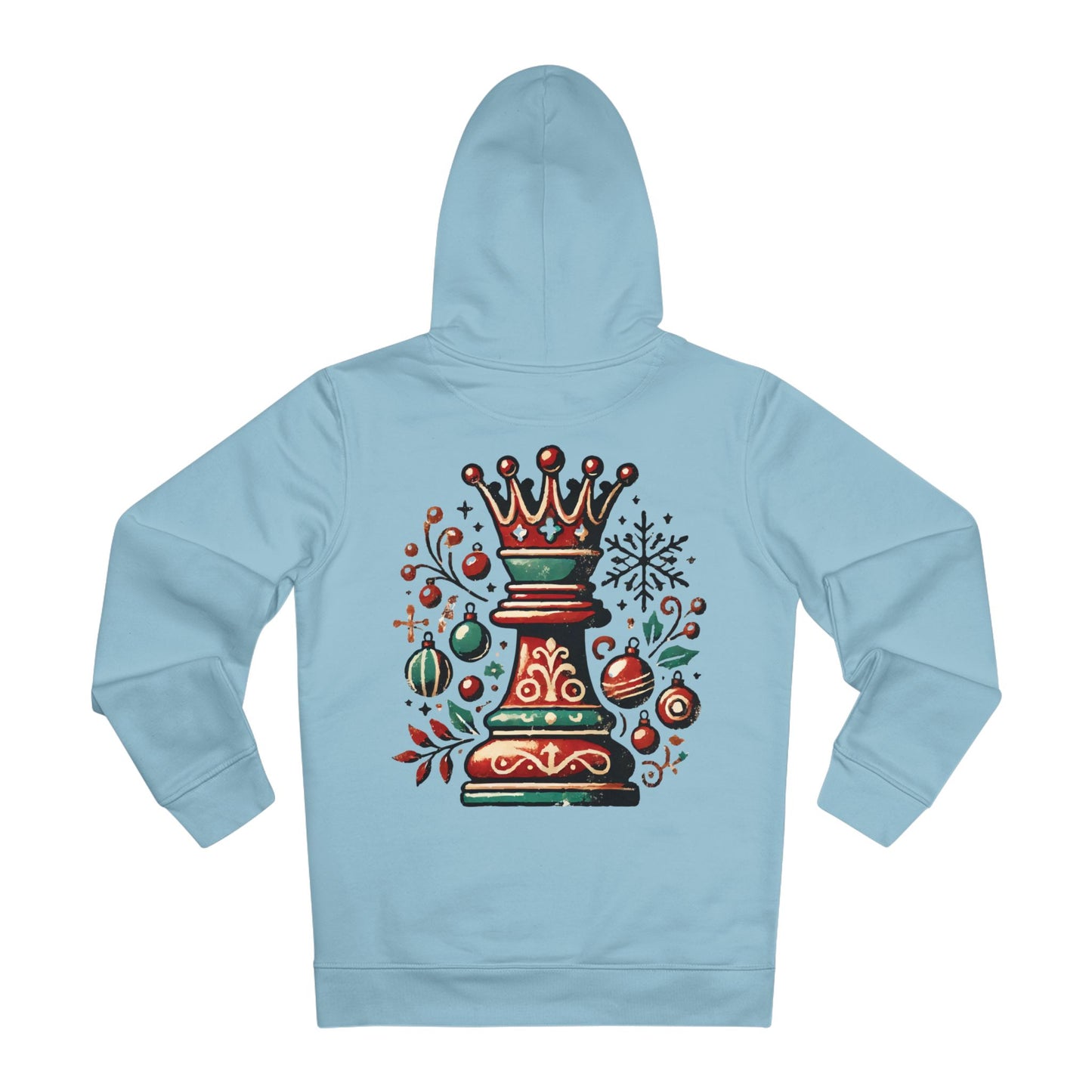 Sudadera Unisex Cruiser con Diseño Reina Vintage Navideña, Comodidad Orgánica   Hoodie  72.00 Sky-Blue-3XL