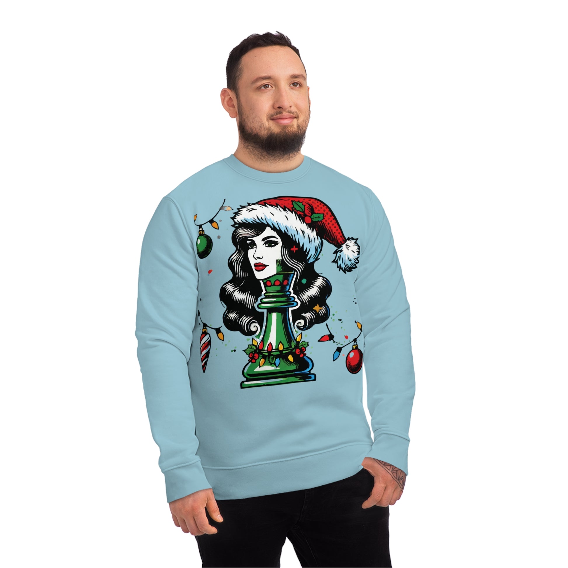 Sudadera Unisex Changer - Diseño Reina en Pop Art Estilo Navideño   Sweatshirt