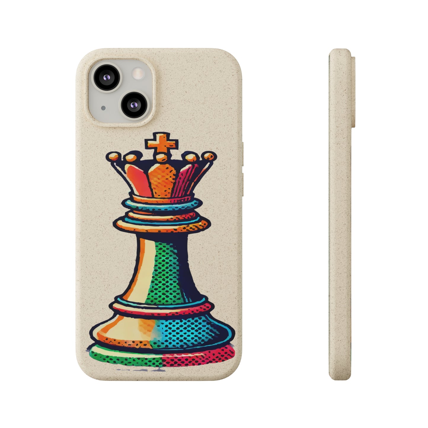 “Funda Biodegradable Rey de Ajedrez – Protección Sostenible Pop Art”   Phone Case  33.00 iPhone-13-with-gift-packaging