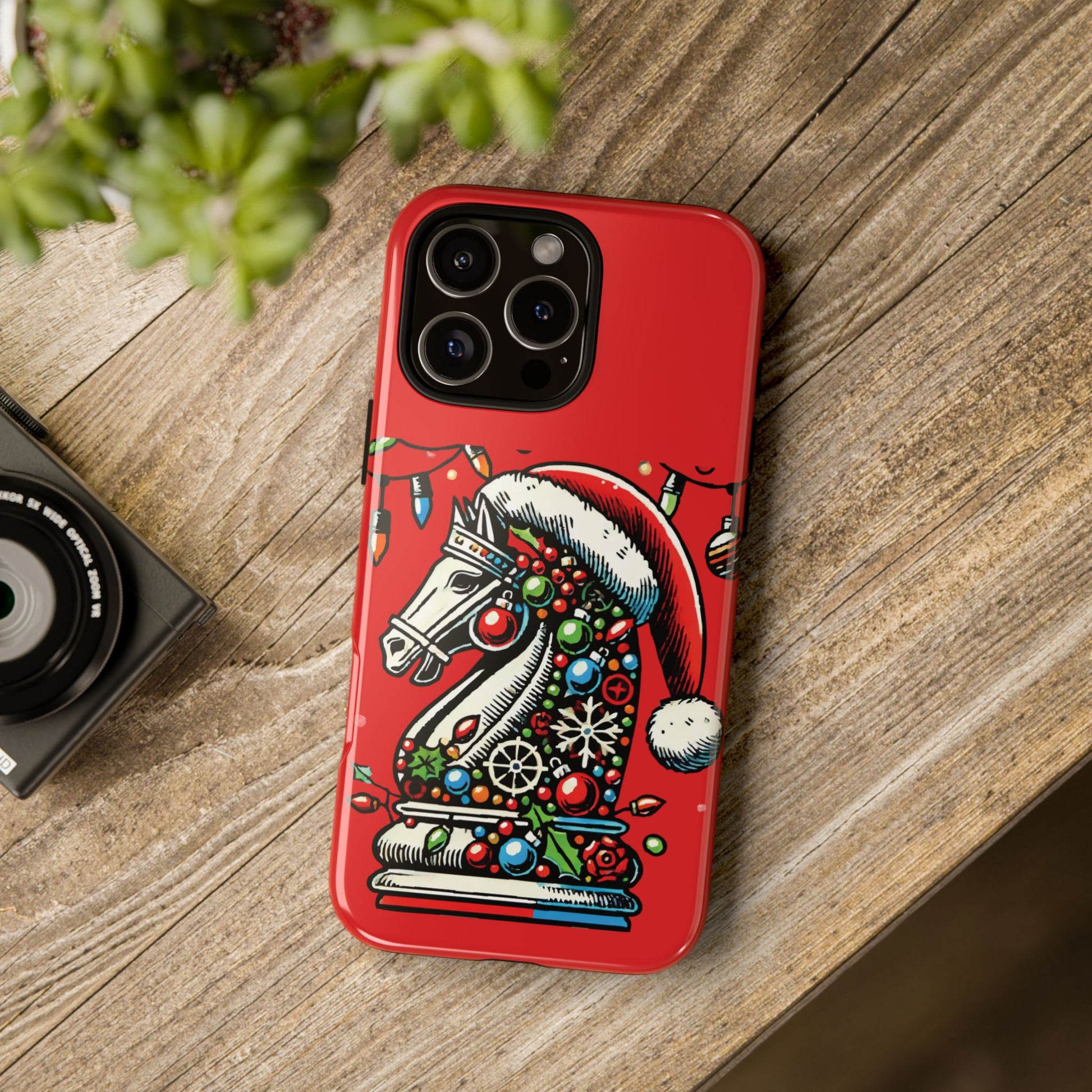 Funda Tough Navidad - Caballo Ajedrez Pop Art para iPhone, Samsung y Pixel   Phone Case