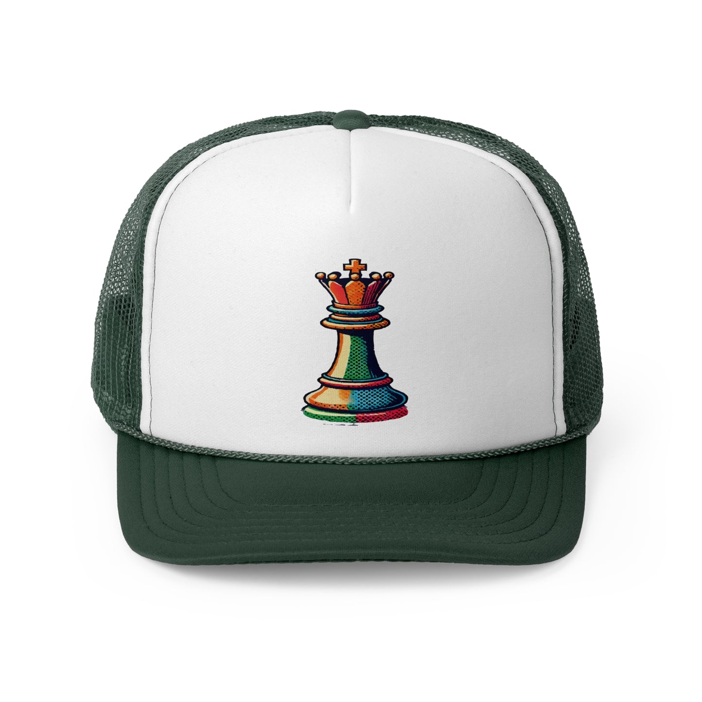 “Gorra Unisex Rey de Ajedrez – Diseño Pop Art Moderno y Ajustable”   Hats  27.00 Dark-Green-One-size