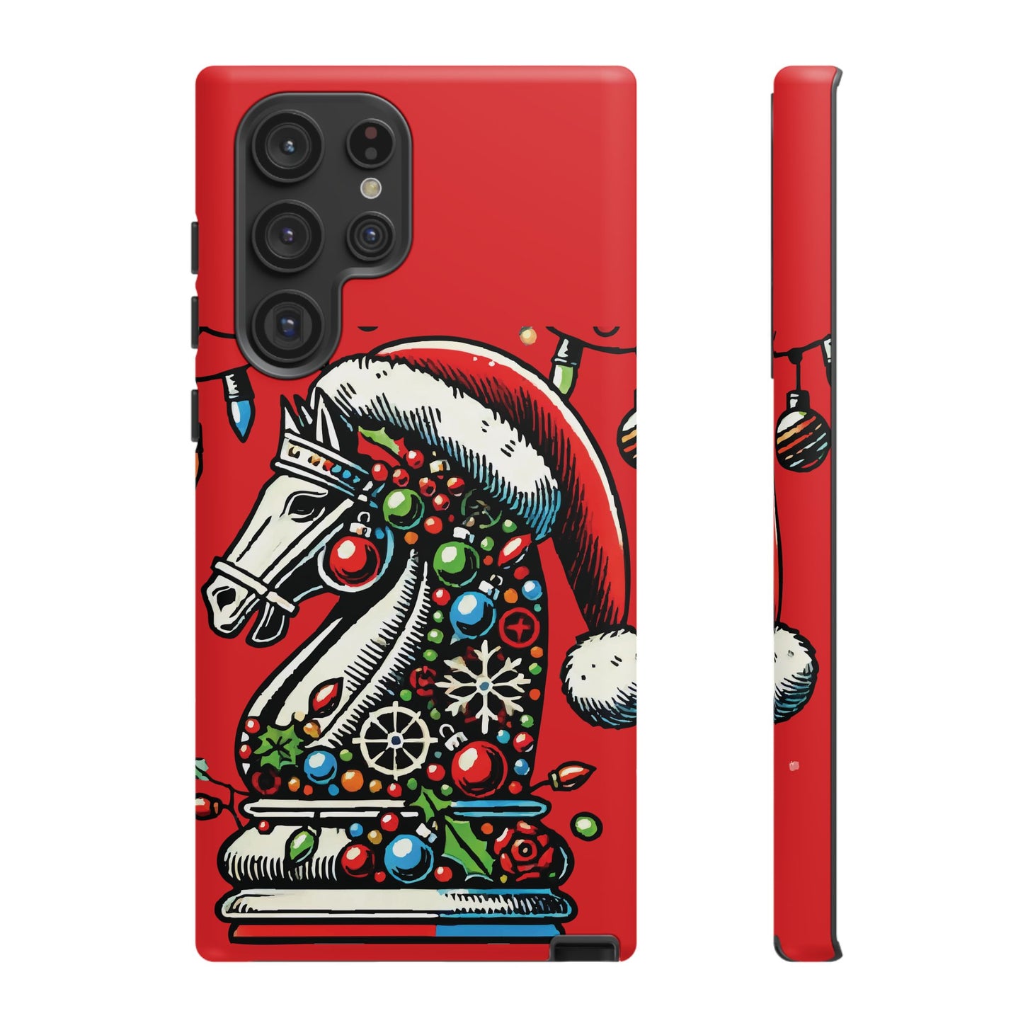 Funda Tough Navidad - Caballo Ajedrez Pop Art para iPhone, Samsung y Pixel   Phone Case