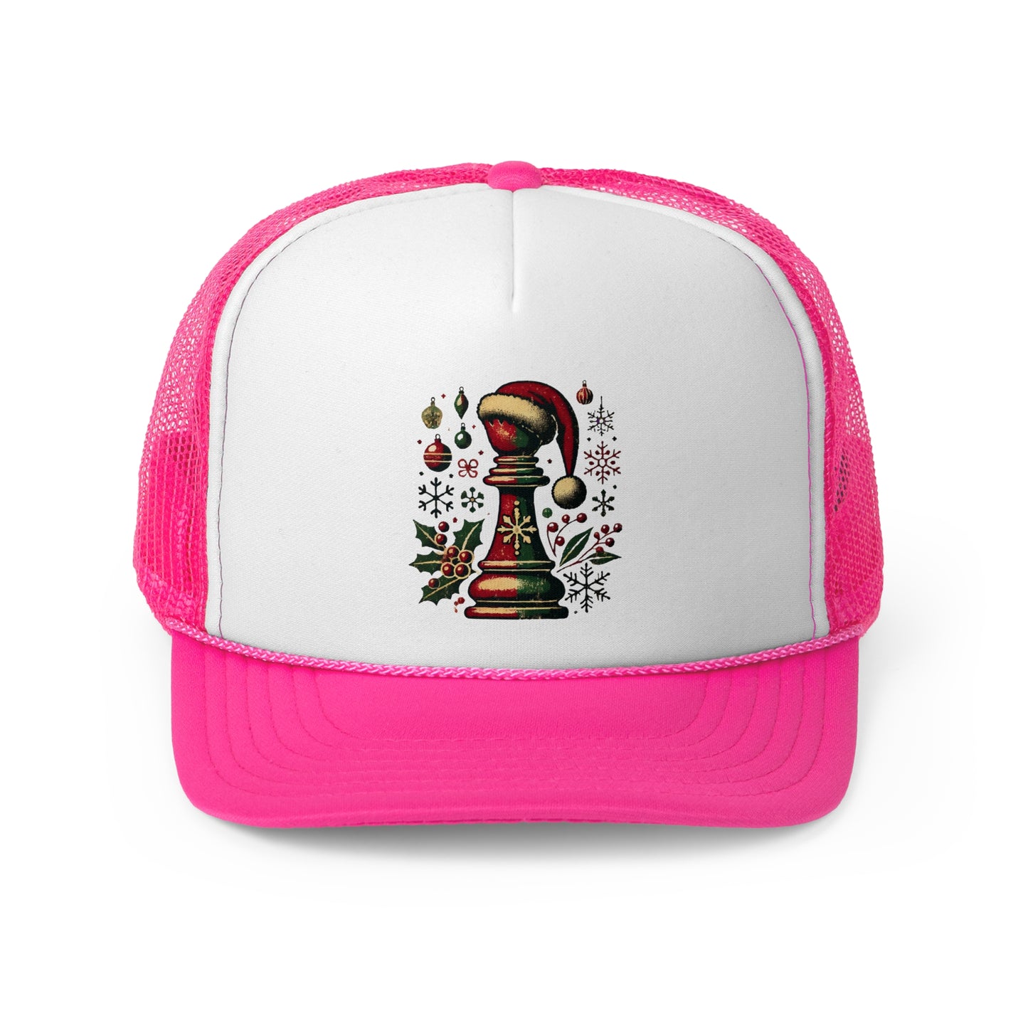 Gorra Trucker Alfil Vintage Navideña - Estilo y Comodidad Atemporal   Hats  24.00 Pink-One-size