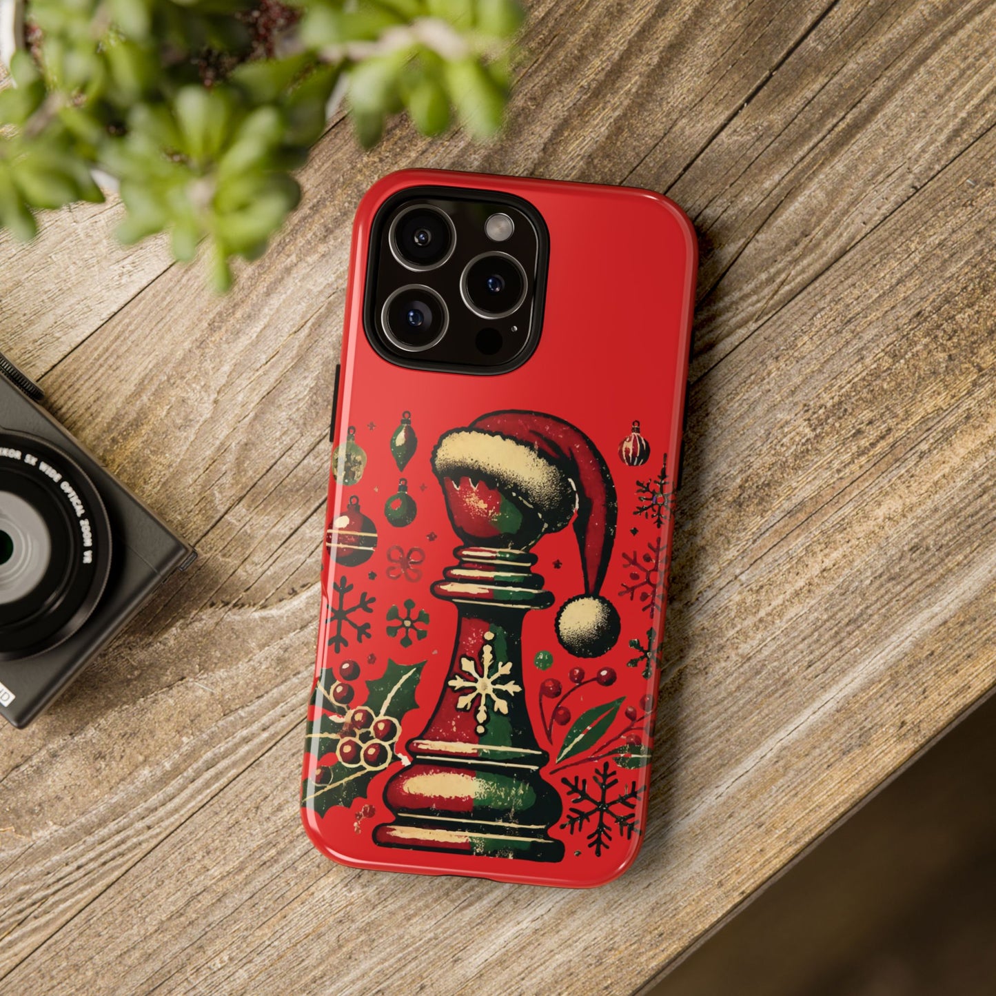 Fundas Tough para Móvil - Alfil Vintage Navideño, Doble Protección   Phone Case