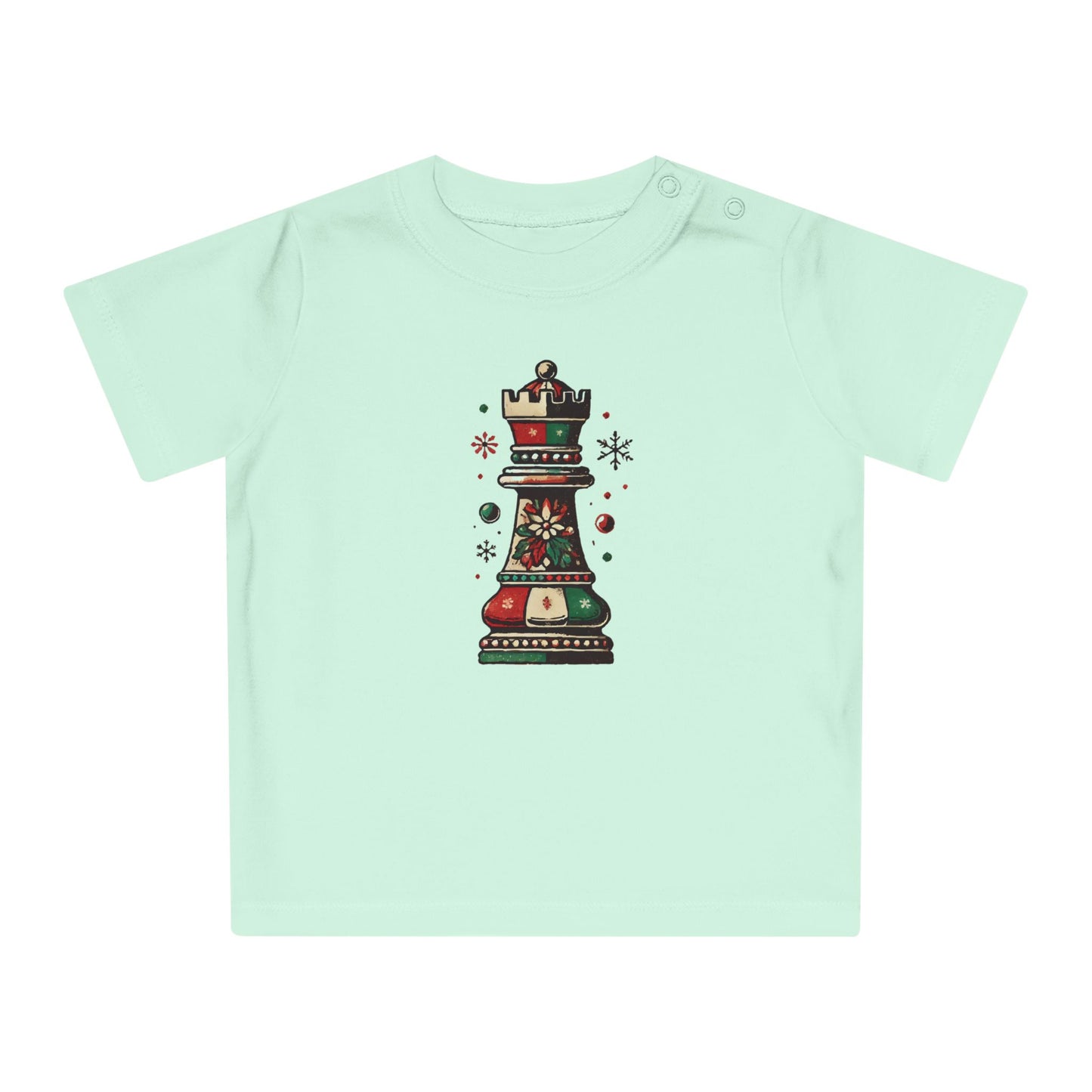 Camiseta de Bebé con Diseño de Torre de Ajedrez Vintage Navideño Printify  Kids clothes