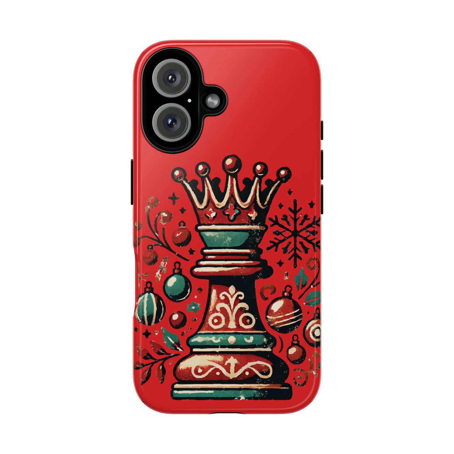 Funda Tough Case Reina Ajedrez Vintage Navideño – Protección y Estilo   Phone Case  24.00 iPhone-16-Glossy