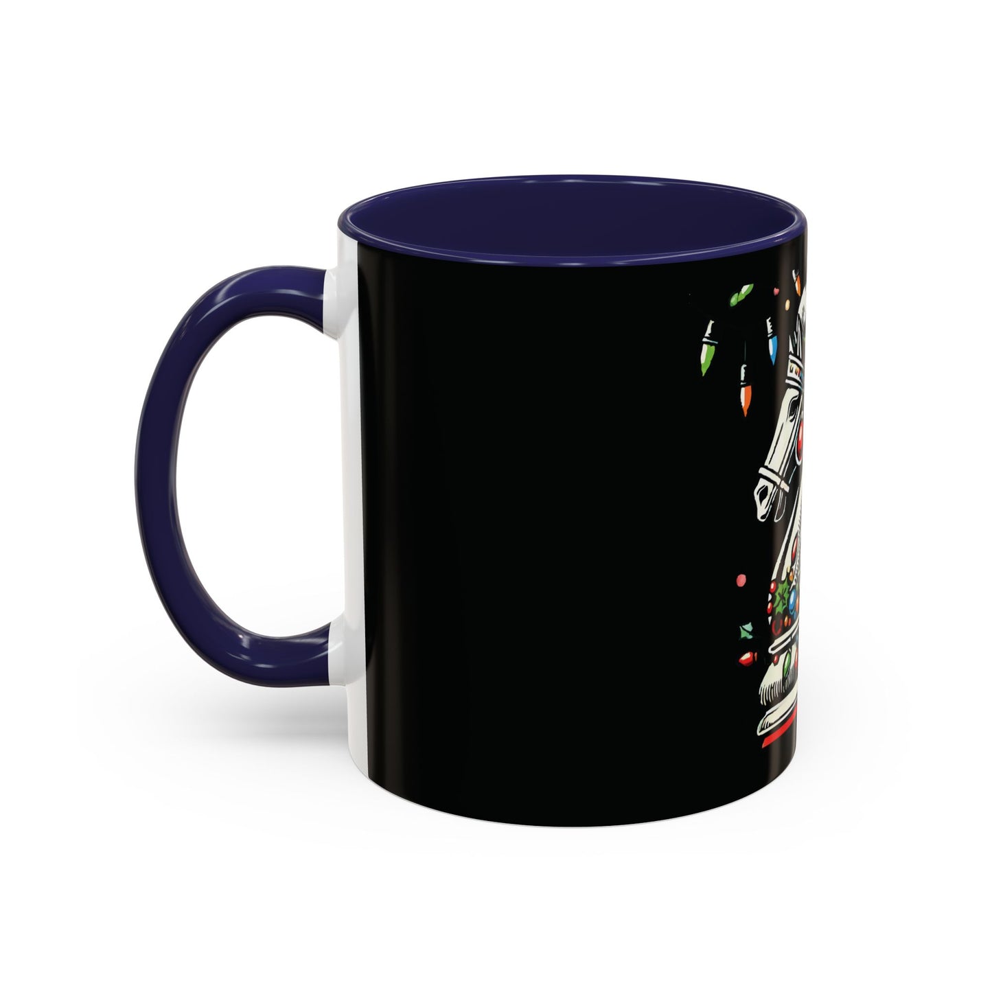 Taza de Cerámica Navidad Pop Art (Caballo de Ajedrez) - 11 y 15 oz   Mug