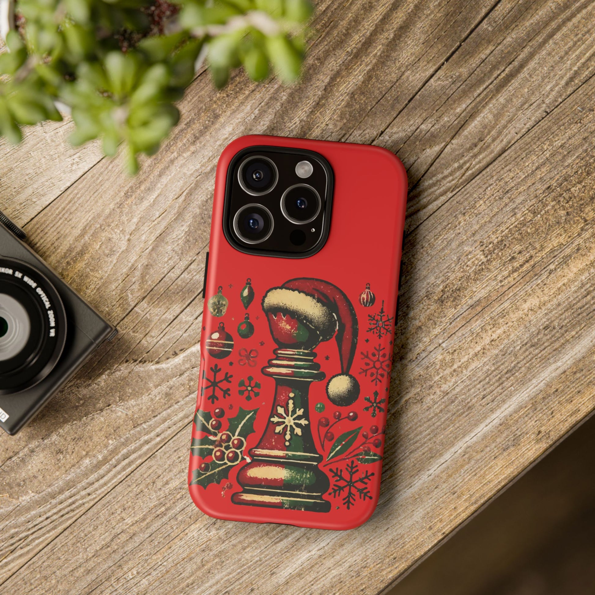 Fundas Tough para Móvil - Alfil Vintage Navideño, Doble Protección   Phone Case