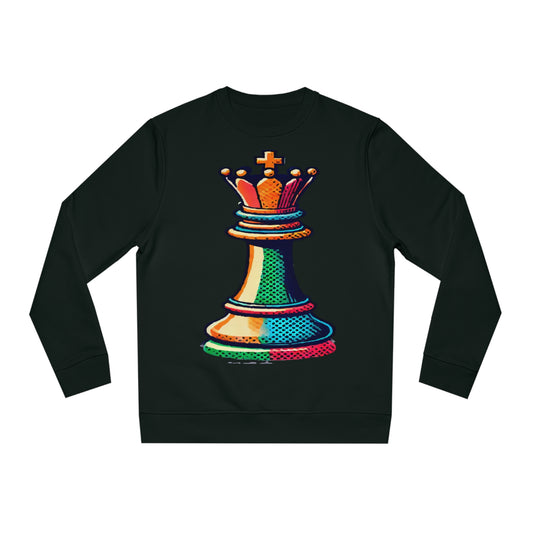 “Sudadera Unisex Rey de Ajedrez – Estilo Pop Art y Algodón Orgánico”   Sweatshirt  72.00 Black-2XL