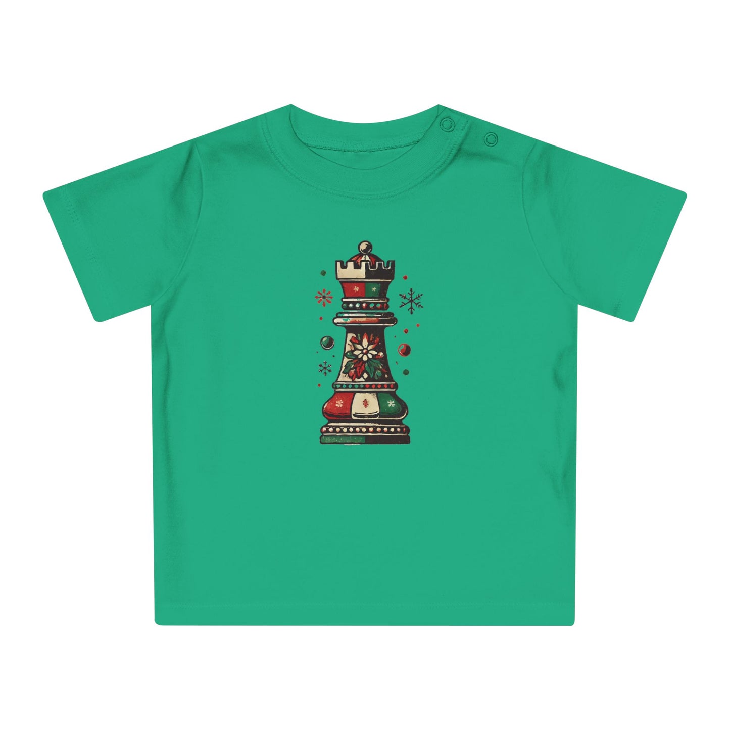 Camiseta de Bebé con Diseño de Torre de Ajedrez Vintage Navideño Printify  Kids clothes